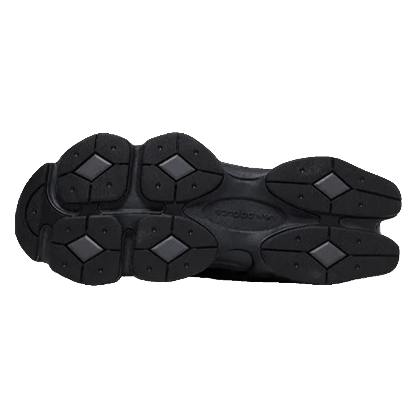 New Balance 9060 Triple Black Patent Sohle