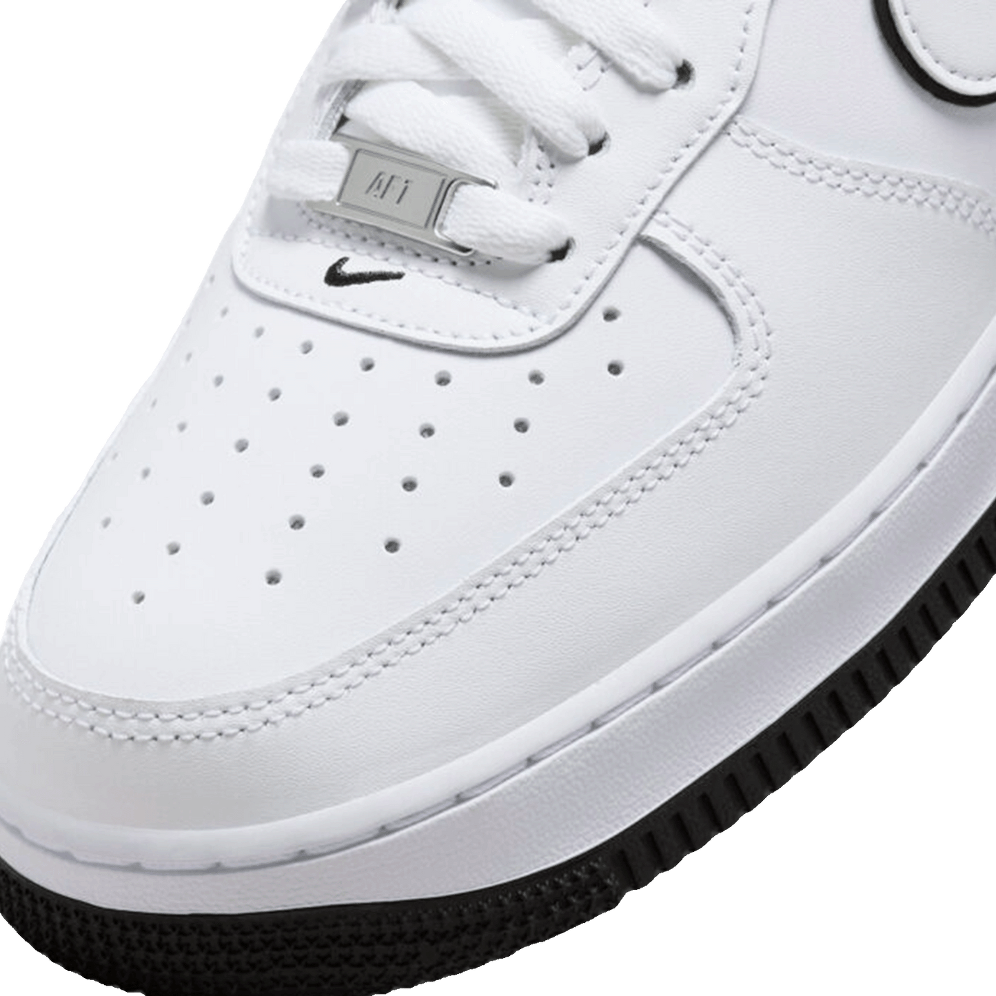 Nike Air Force 1 '07 Low White Black Outline Swoosh Toe
