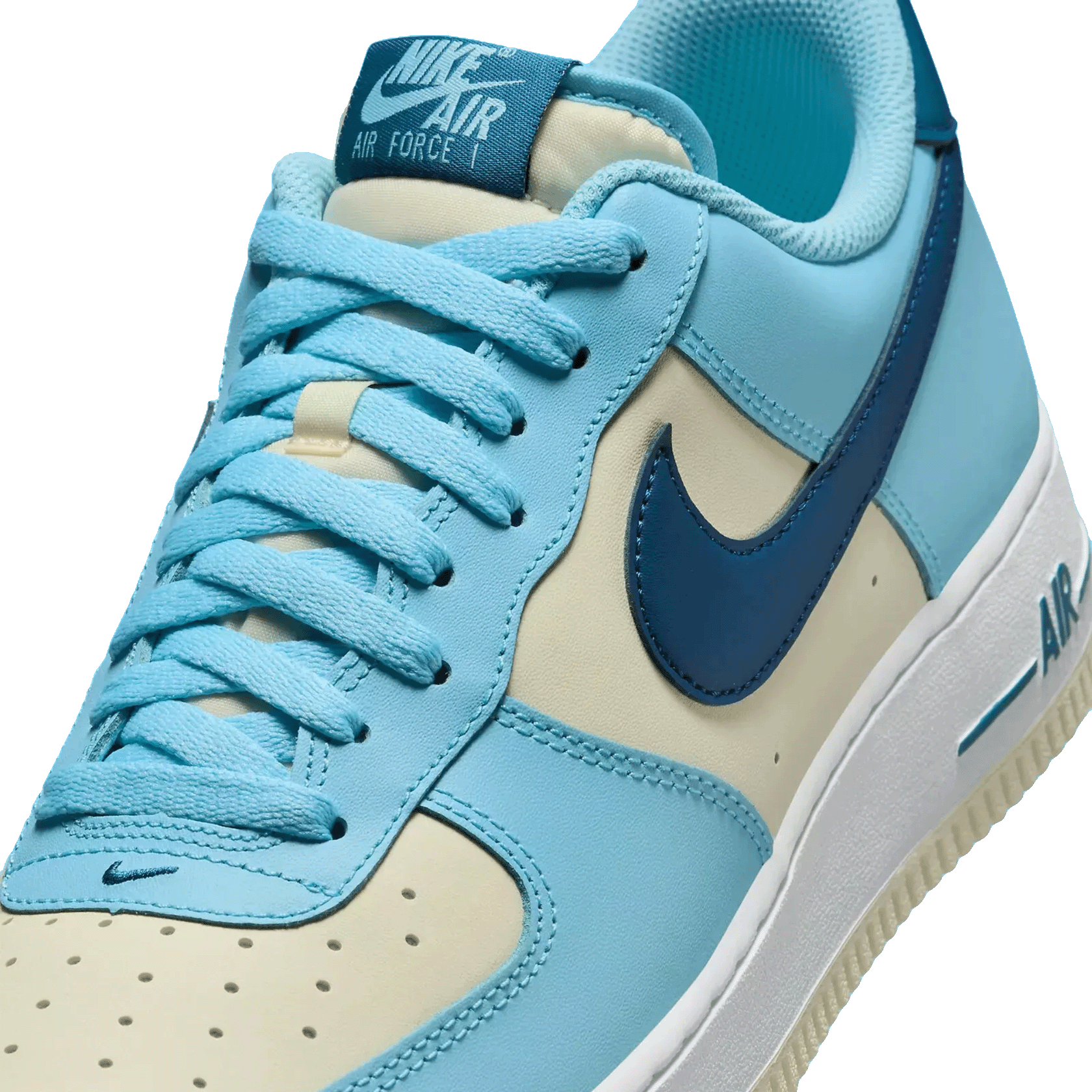 Nike Air Force 1 Low '07 Aquarius Blue Coconut Milk Tongue