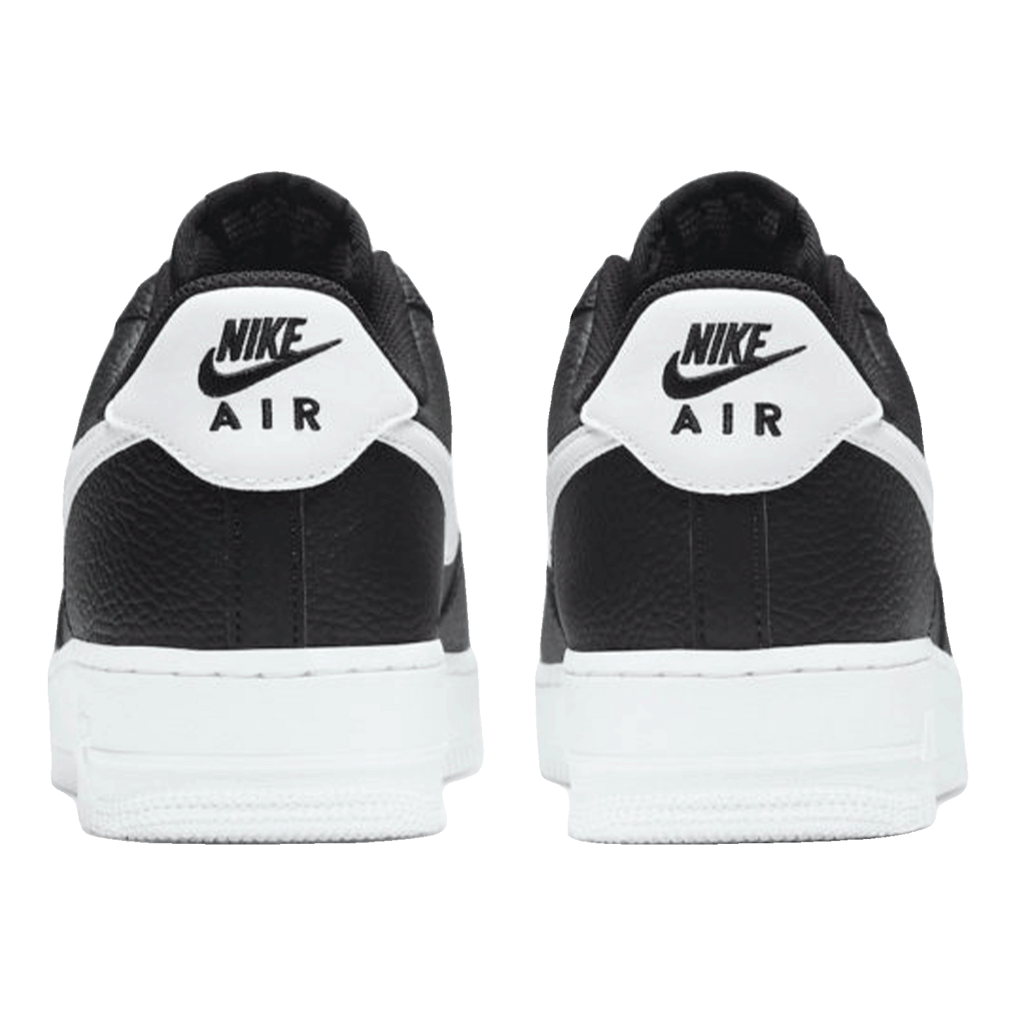 Nike Air Force 1 Low '07 Black White Pebbled Leather Back