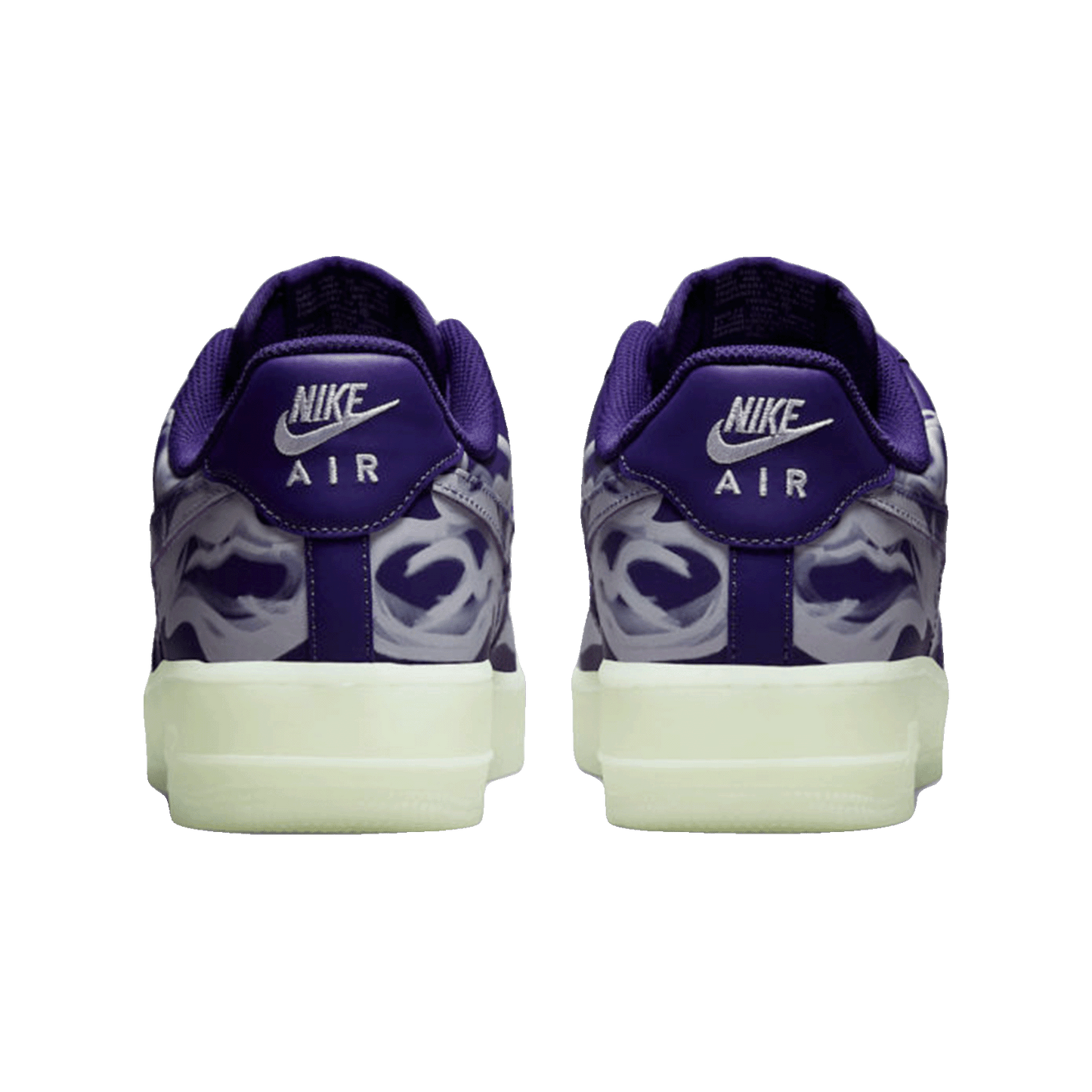 Nike Air Force 1 Low '07 QS Purple Skeleton Halloween (2021) back