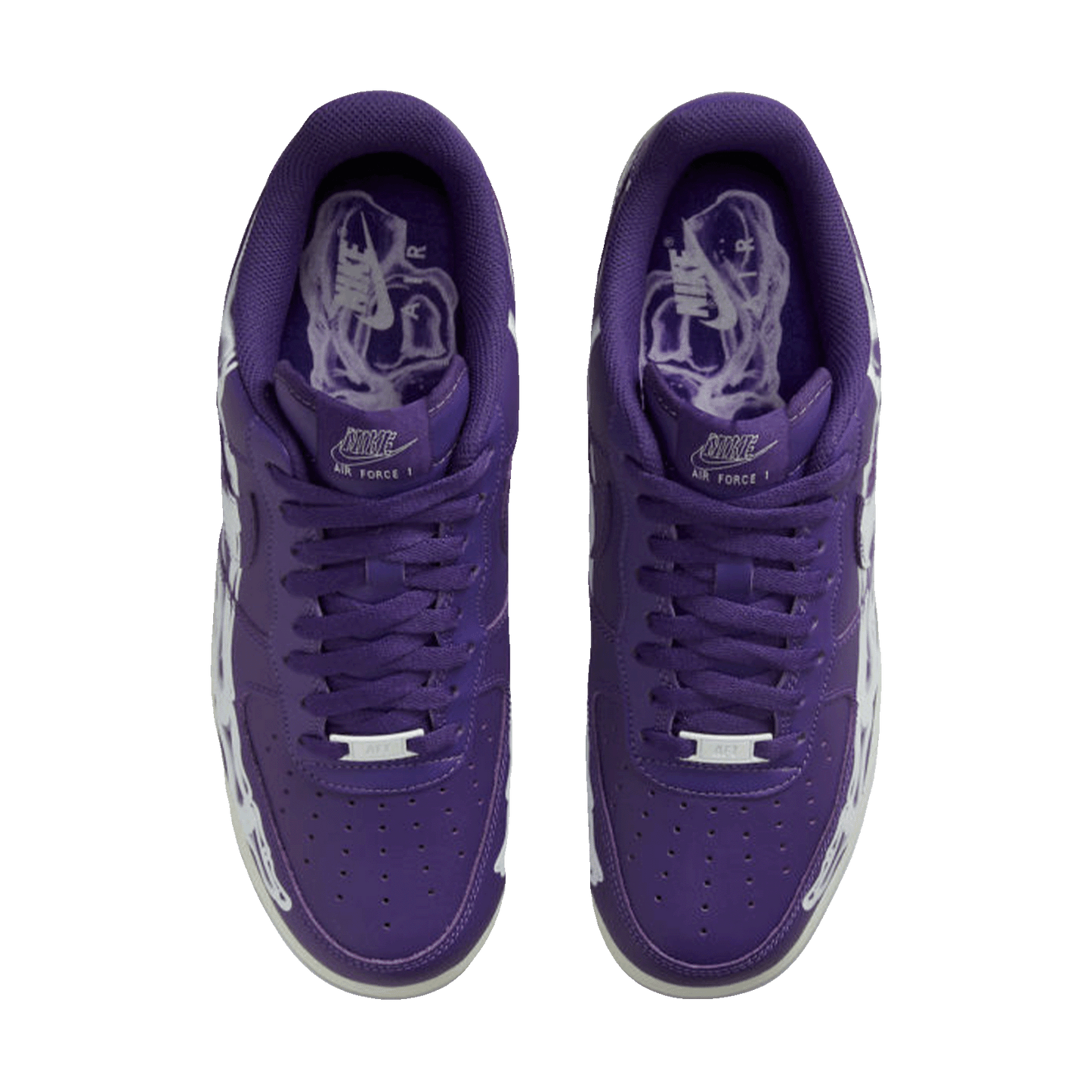 Nike Air Force 1 Low '07 QS Purple Skeleton Halloween (2021) Oben
