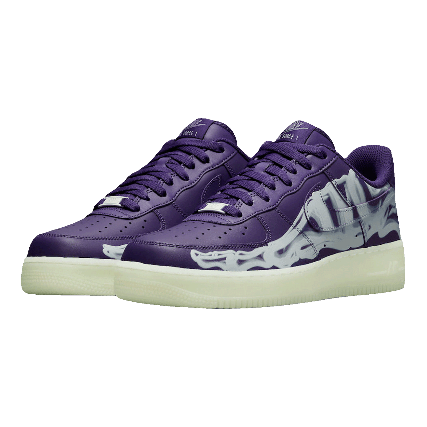 Nike Air Force 1 Low '07 QS Purple Skeleton Halloween (2021) Side