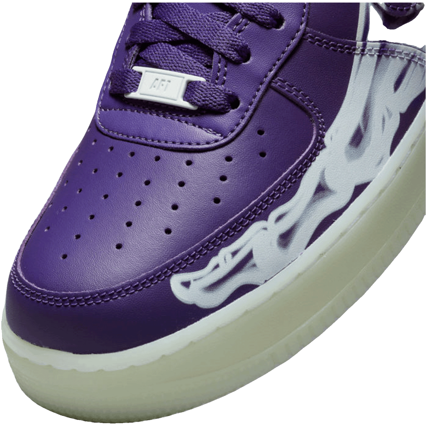 Nike Air Force 1 Low '07 QS Purple Skeleton Halloween (2021) Toe