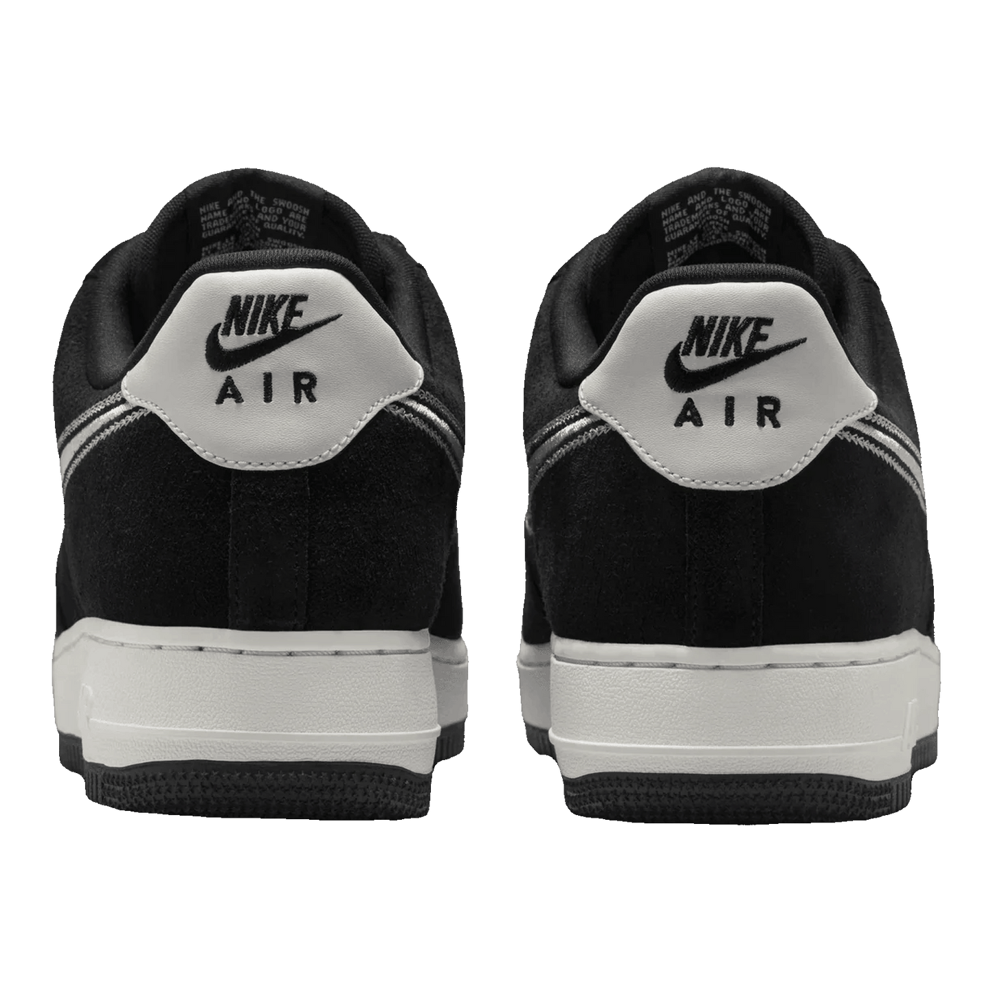 Nike Air Force 1 Low '07 LV8 Black Sail Embroidered Swoosh