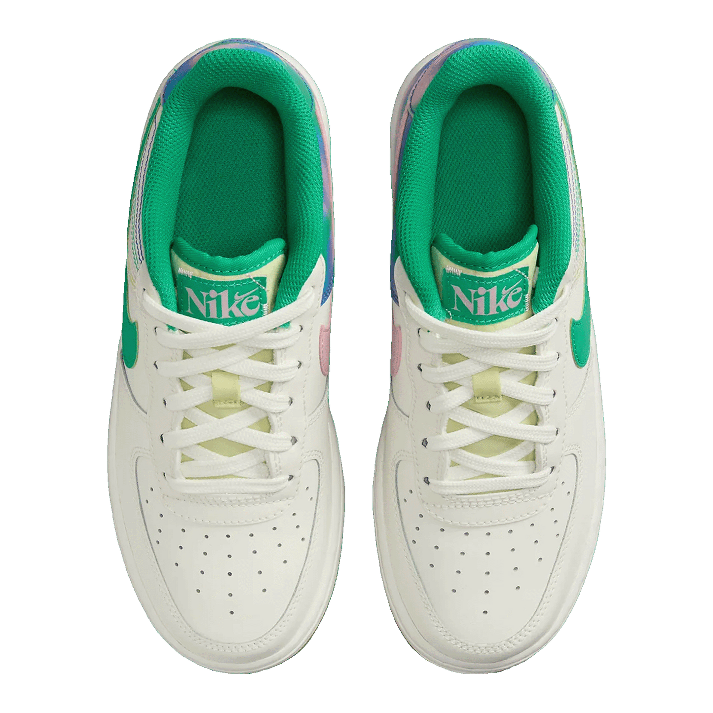 Nike Air Force 1 Low LV8 3 Heel Stitch Sail Stadium Green (GS) Oben