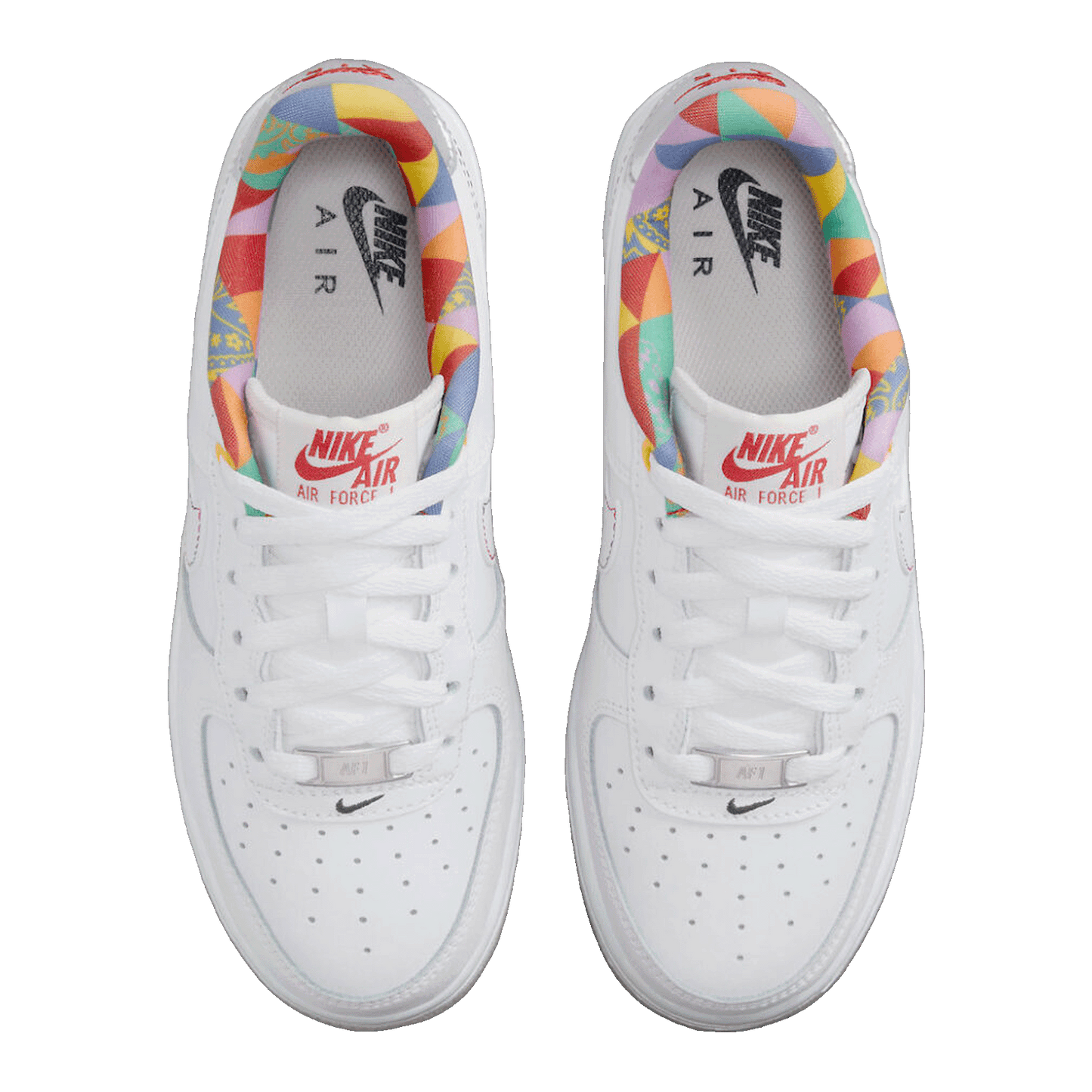 Nike Air Force 1 Low LV8 White Playful Print (GS) Oben