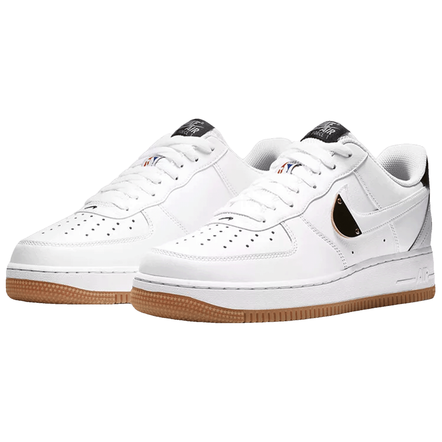 Nike Air Force 1 Low NBA White Grey Gum Side
