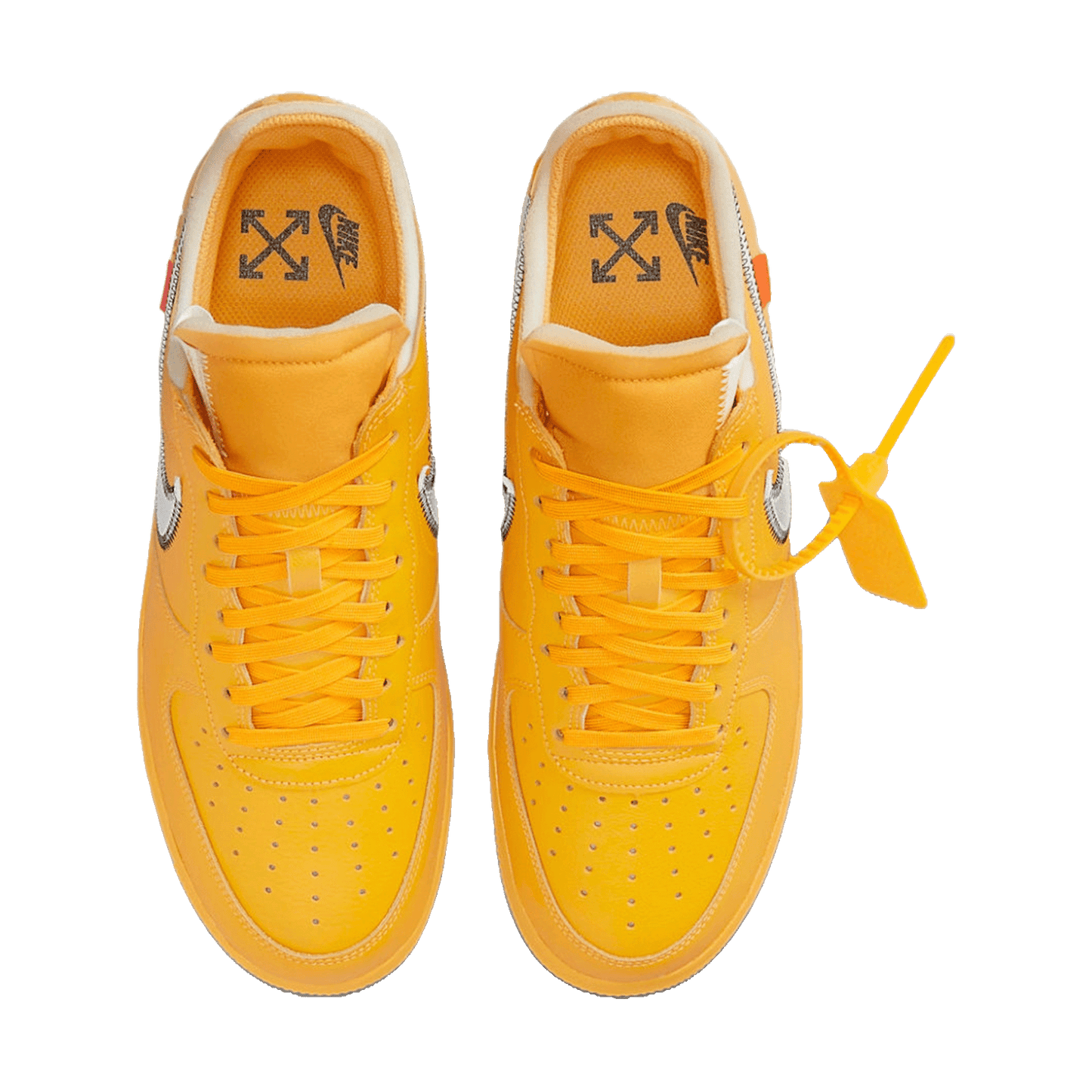 Nike Air Force 1 Low Off-White ICA University Gold Oben