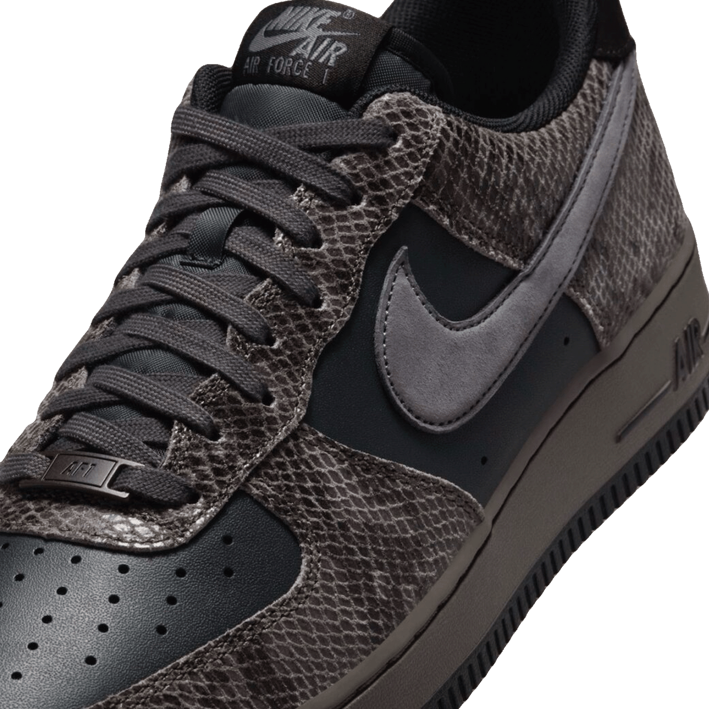 Nike Air Force 1 Low Off Noir Snakeskin Tongue