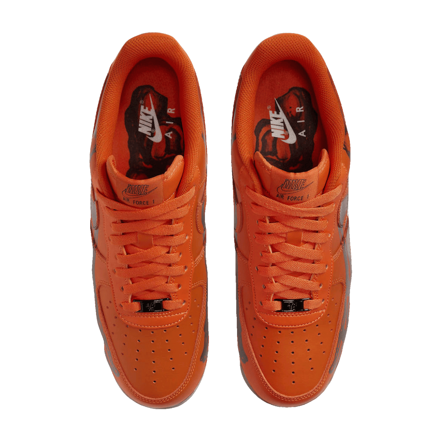 Nike Air Force 1 Low Orange Skeleton Halloween (2020) Oben