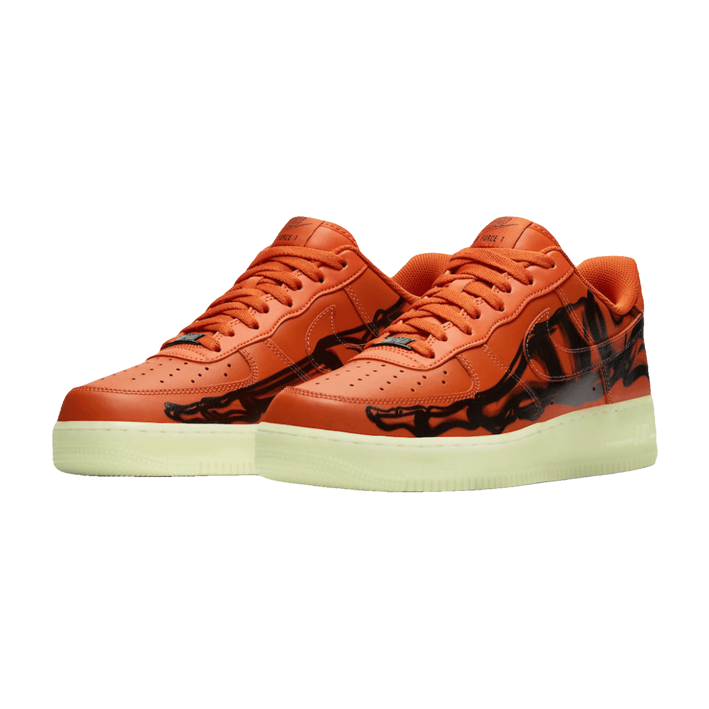 Nike Air Force 1 Low Orange Skeleton Halloween (2020) Side