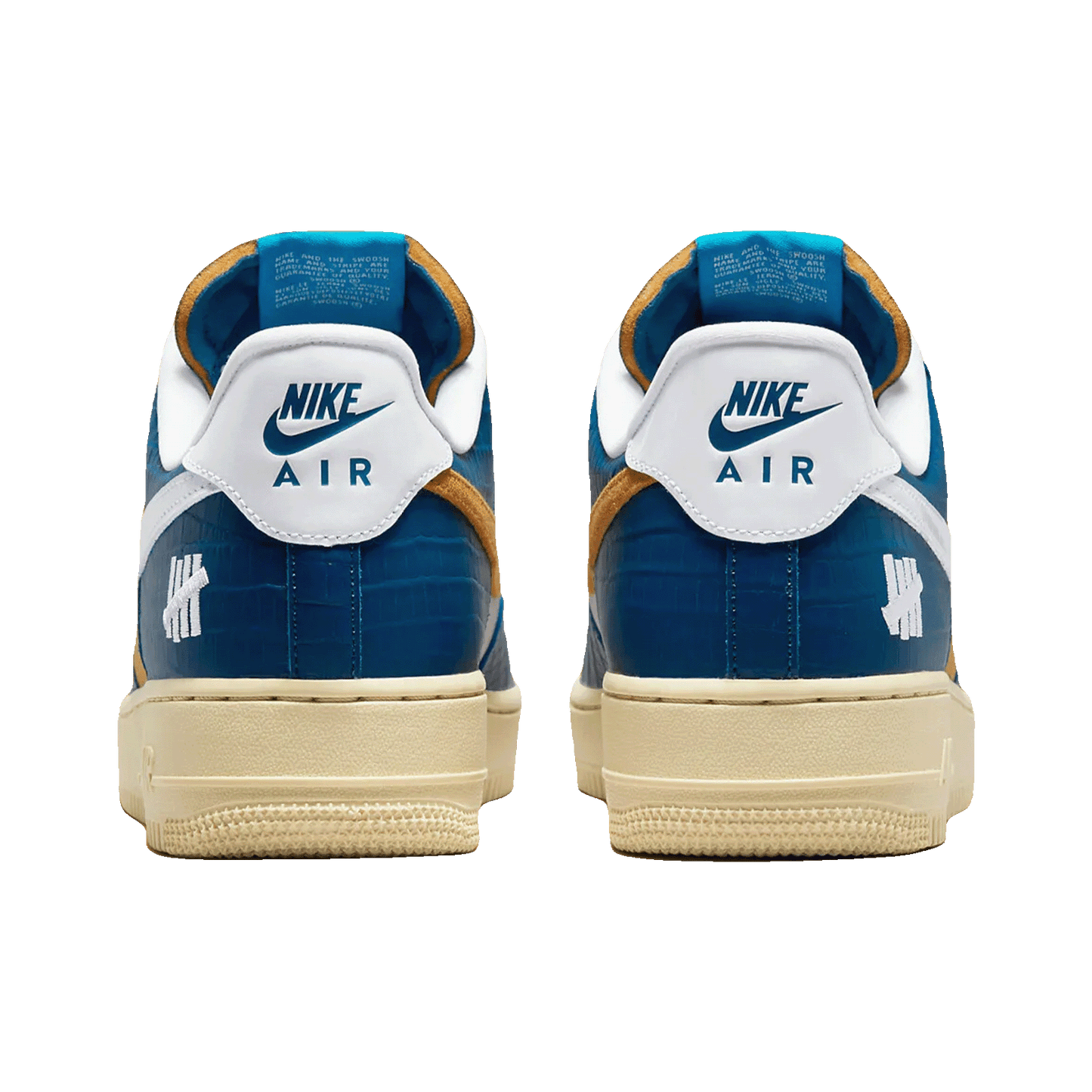 Nike Air Force 1 Low SP Undefeated 5 On It Blue Yellow Croc Back