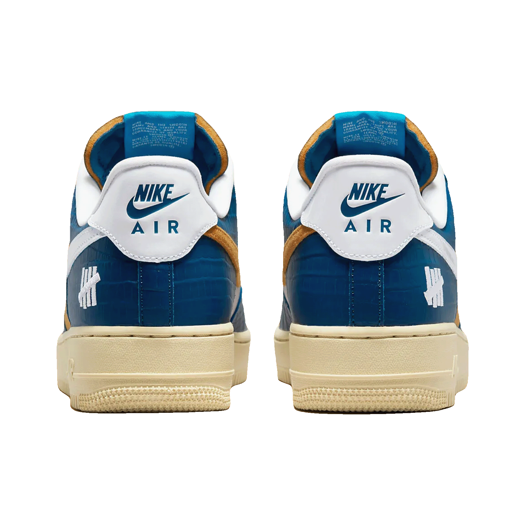 Nike Air Force 1 Low SP Undefeated 5 On It Blue Yellow Croc Back
