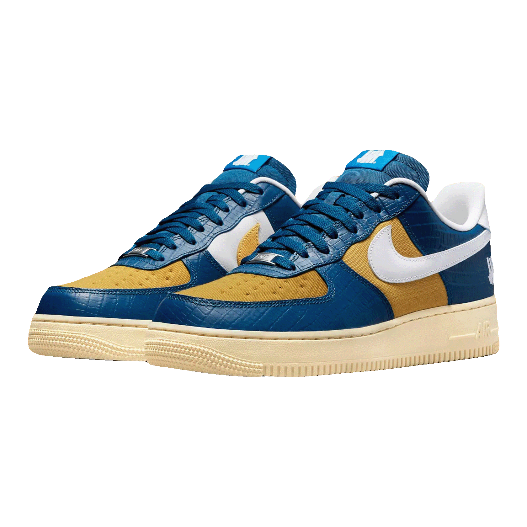 Nike Air Force 1 Low SP Undefeated 5 On It Blue Yellow Croc Side