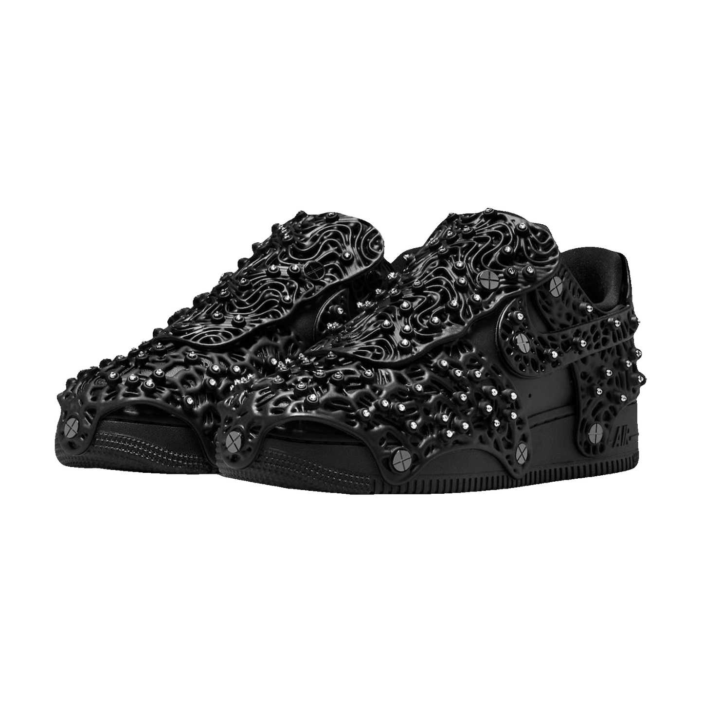 Nike Air Force 1 Low Swarovski Retroreflective Crystals Black (W) Side