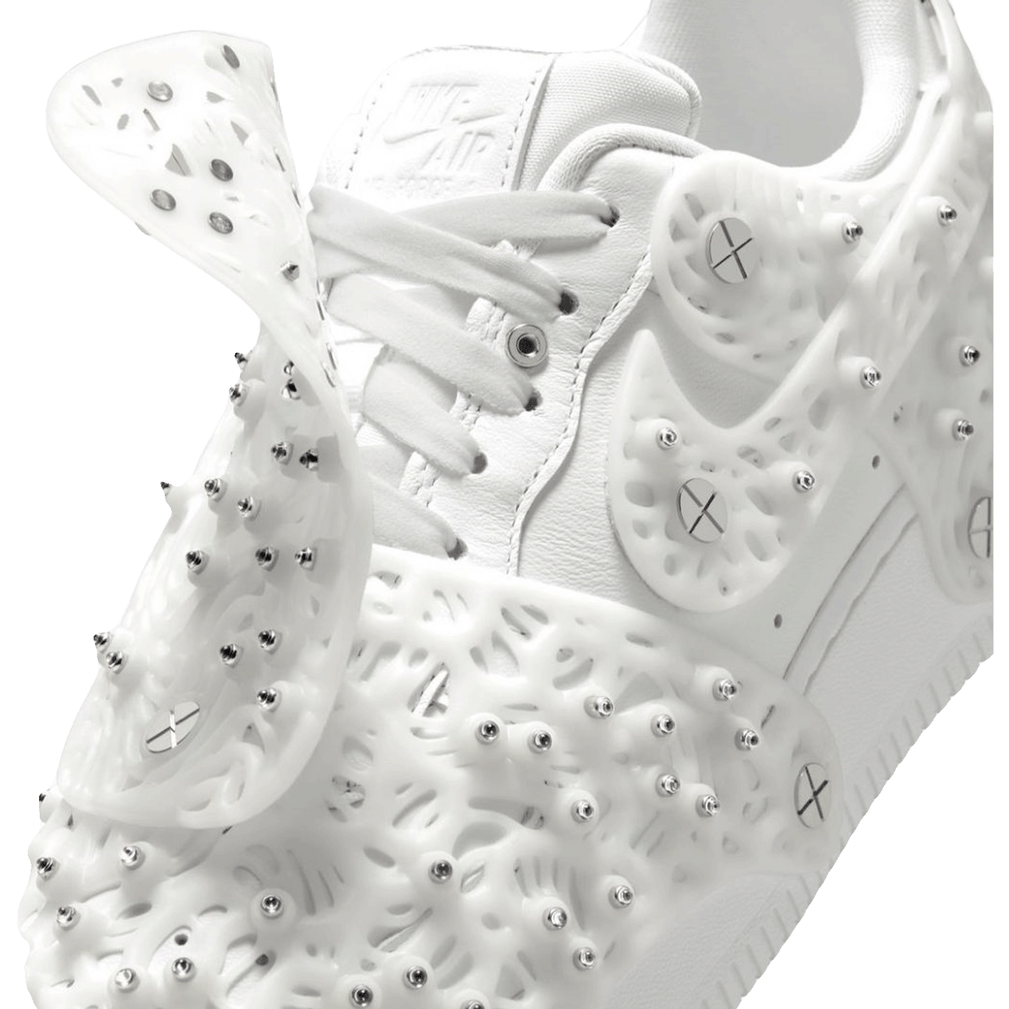 Nike Air Force 1 Low Swarovski Retroreflective Crystals White (W) Tongue