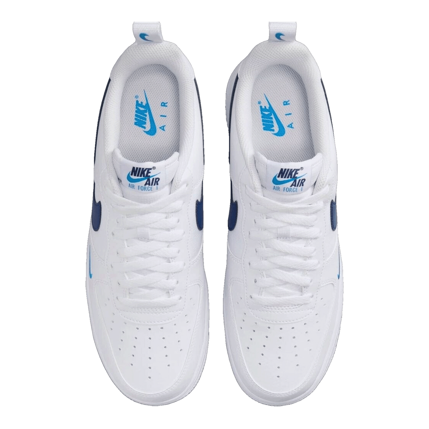 Nike Air Force 1 Low White Light Photo Blue Deep Royal Blue Oben