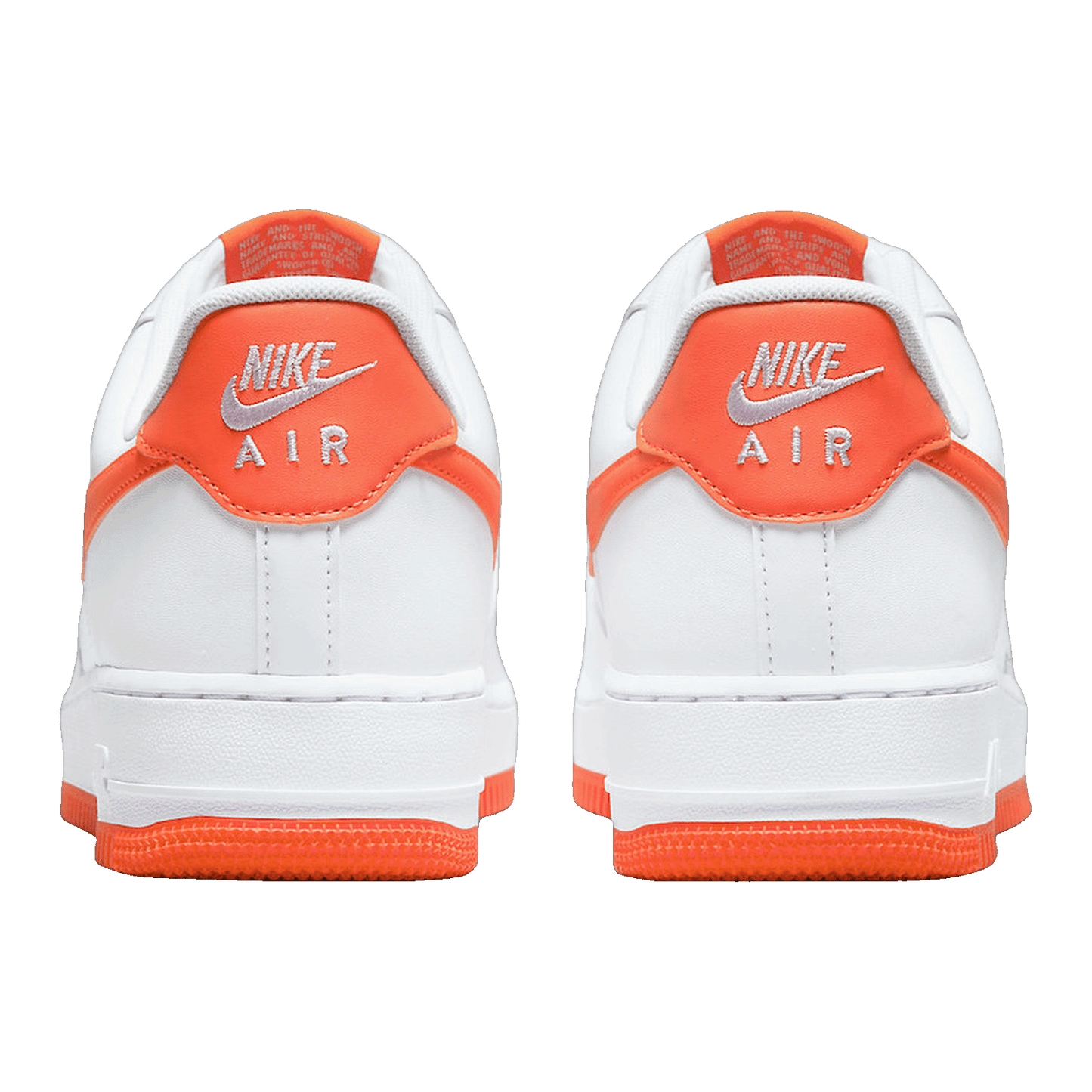 Nike Air Force 1 Low White Orange (2021) Back
