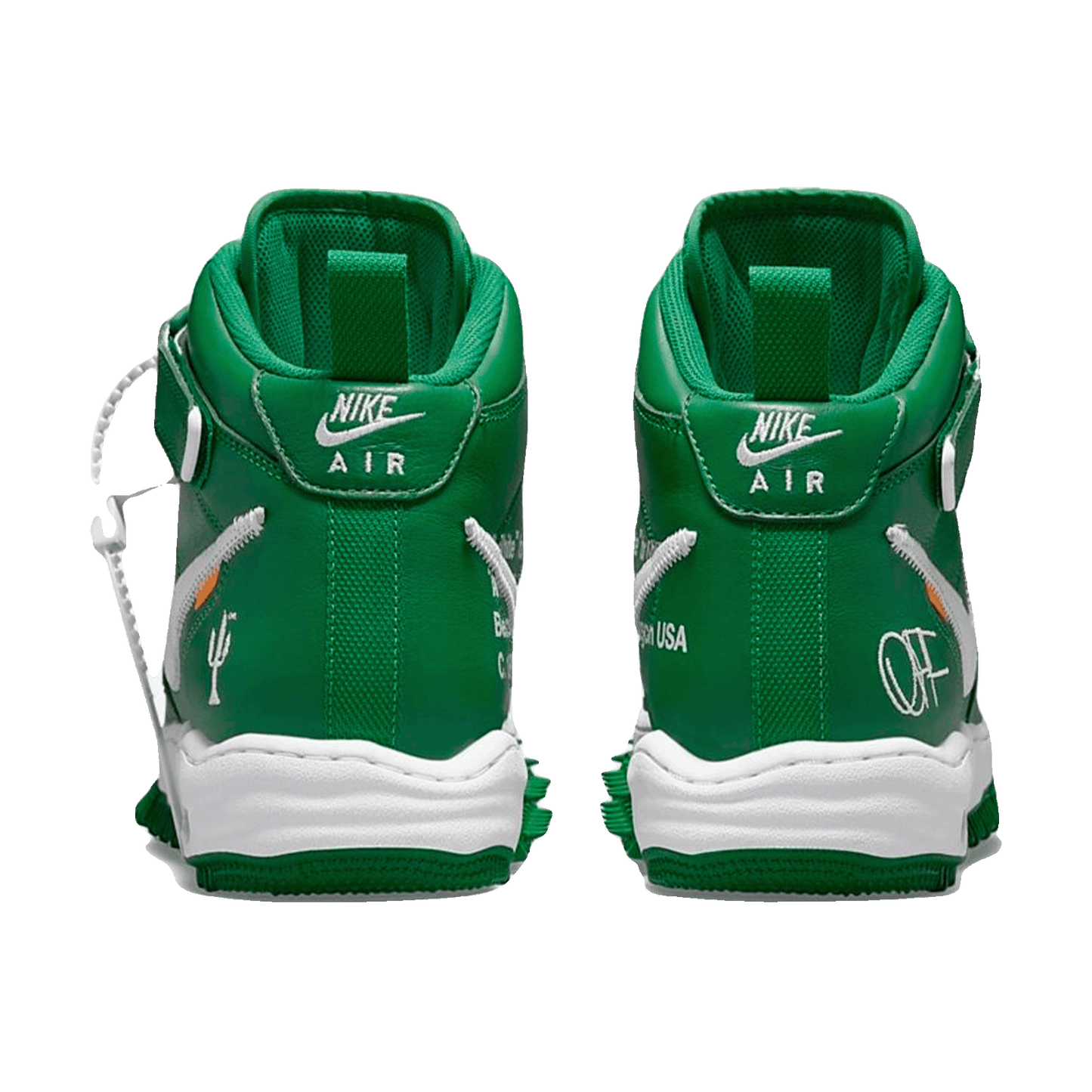 Nike Air Force 1 Mid Off-White Pine Green Back