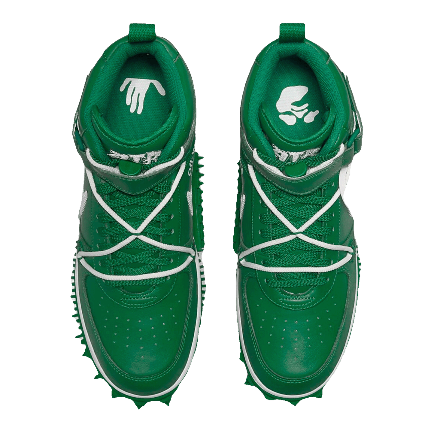 Nike Air Force 1 Mid Off-White Pine Green Oben