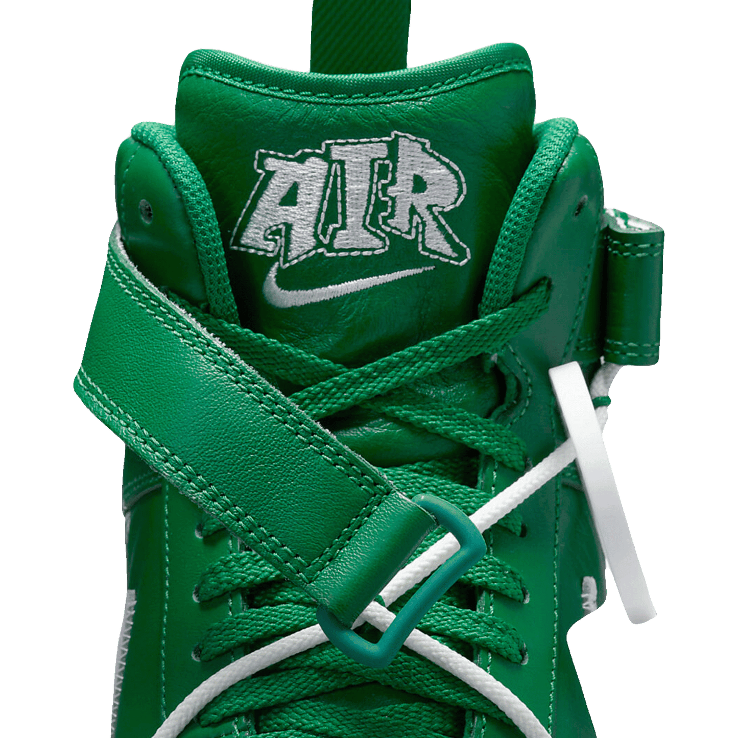 Nike Air Force 1 Mid Off-White Pine Green Tongue