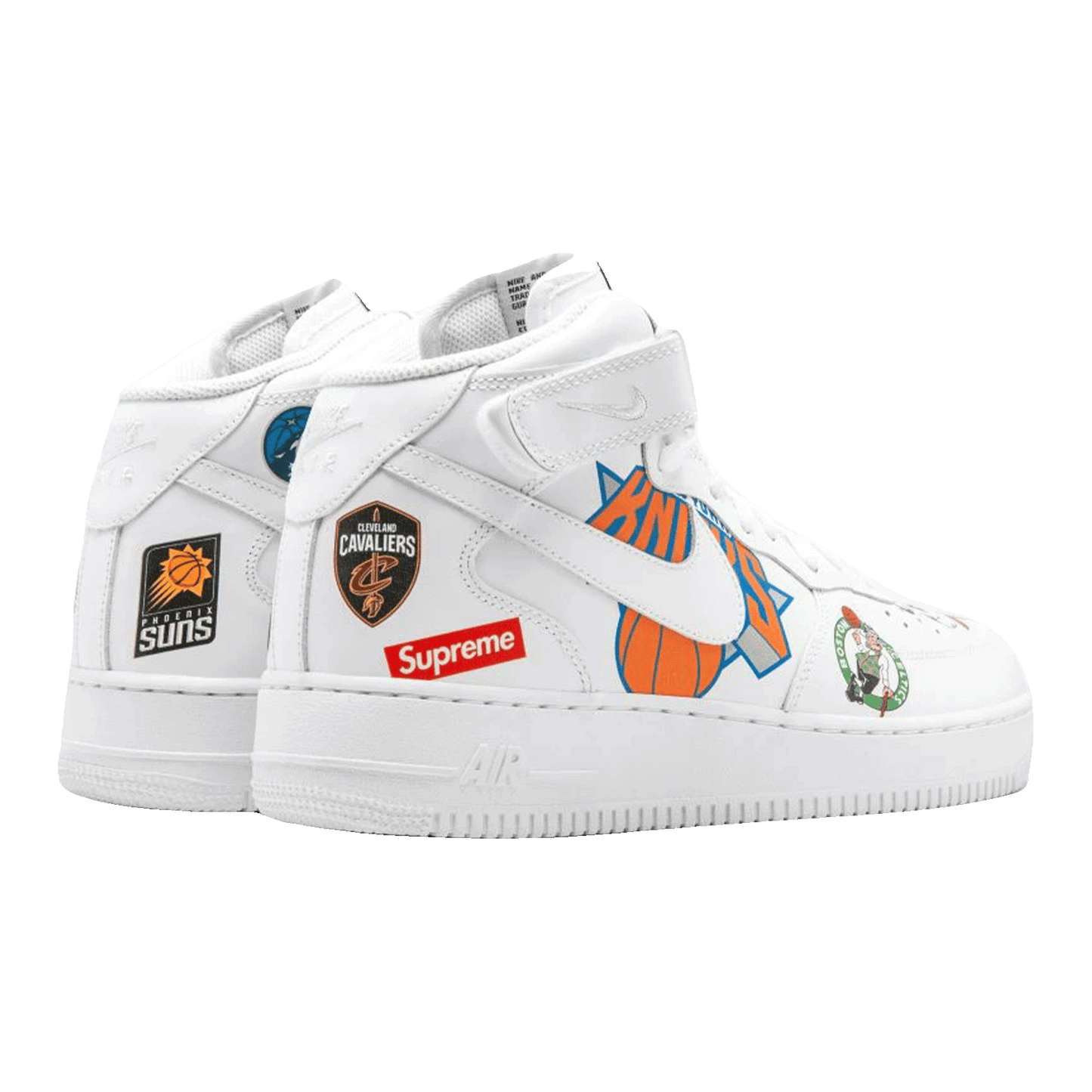 Nike Air Force 1 Mid Supreme NBA White Oben