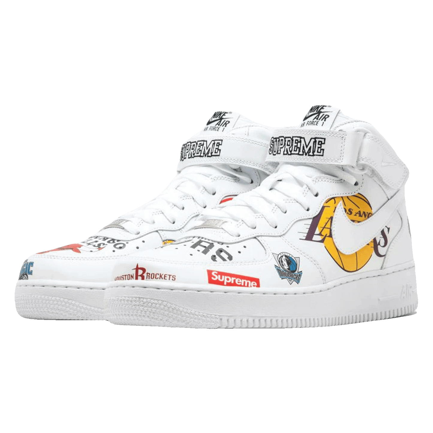 Nike Air Force 1 Mid Supreme NBA White Side