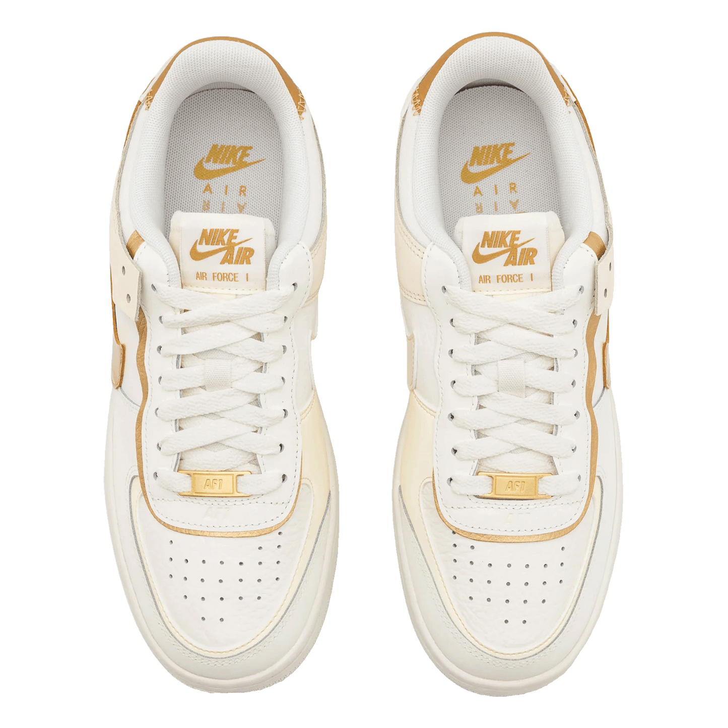 Nike Air Force 1 Shadow Sail Coconut Milk Metallic Gold (W) Oben