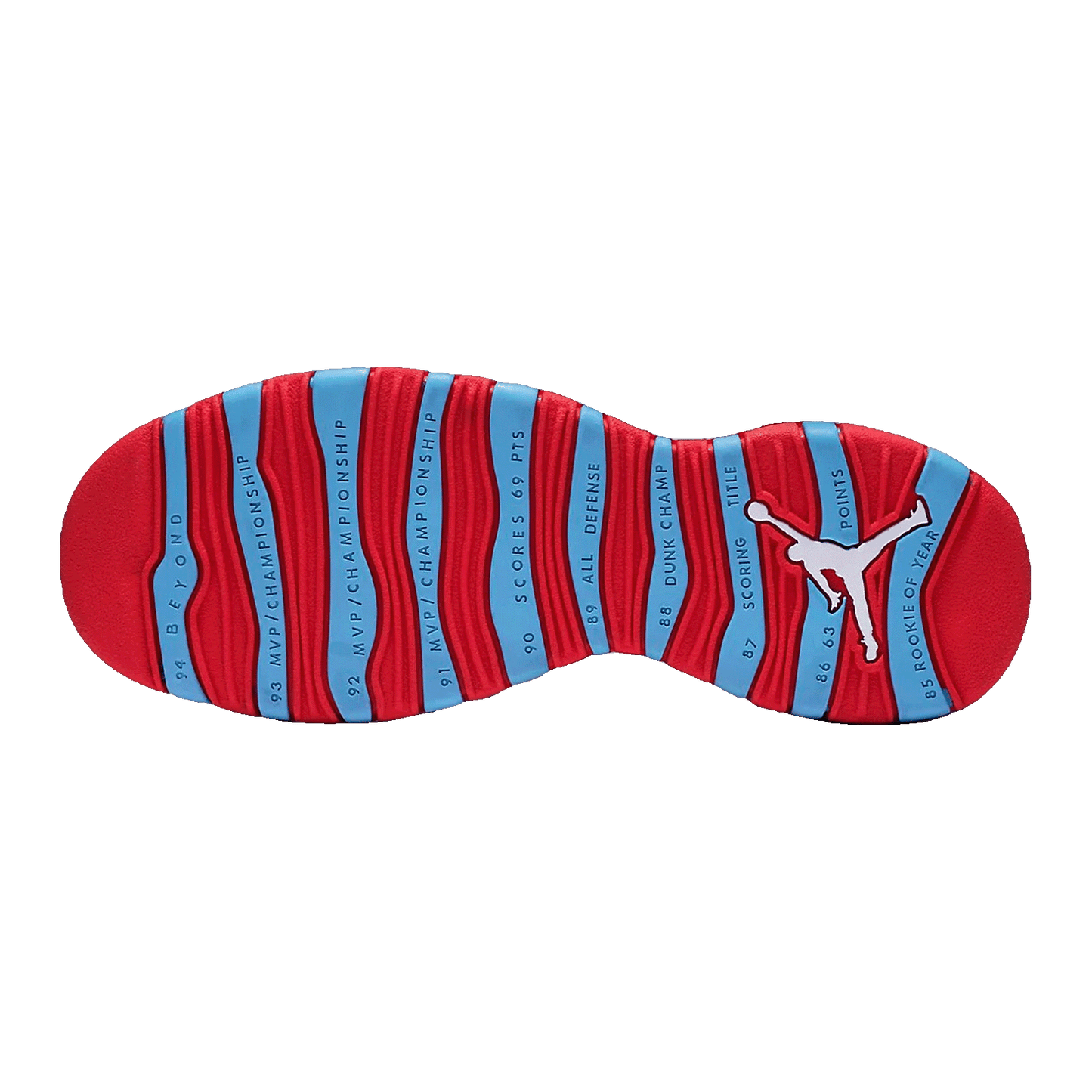 Nike Air Jordan 10 Retro Chicago Flag (GS) Sohle