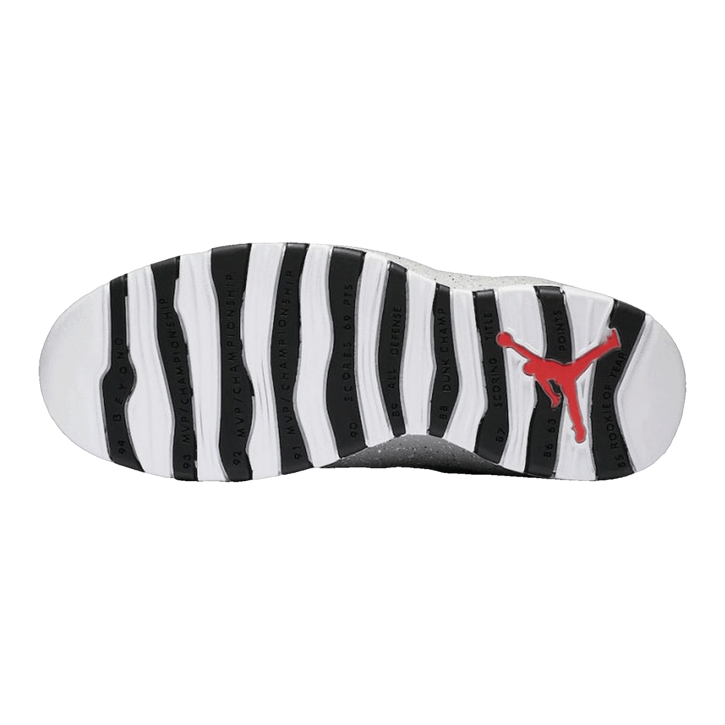 Nike Air Jordan 10 Retro Light Smoke Grey (GS) Sohle