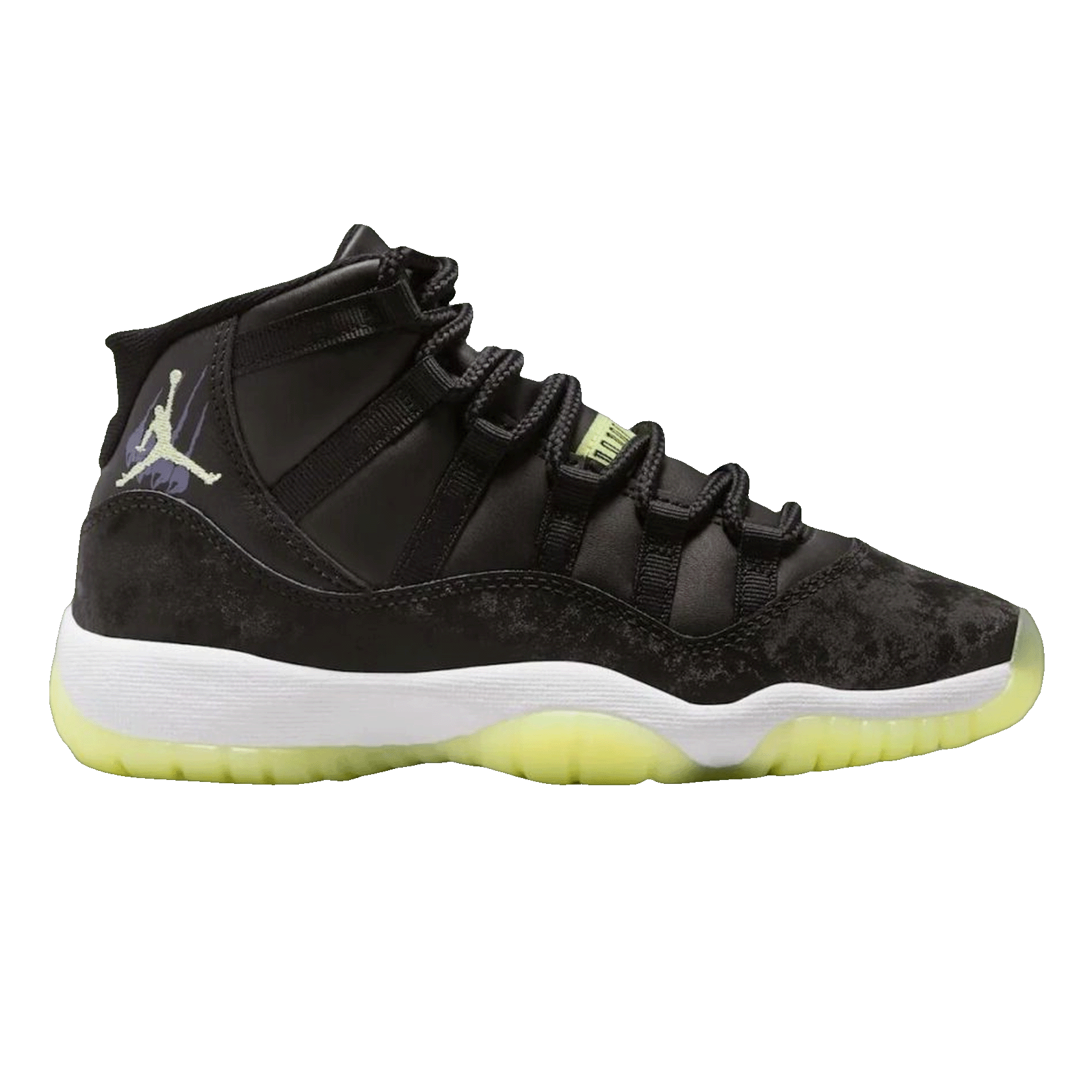 Nike Air Jordan 11 Retro Black Barely Volt (GS) - IB1378-001 