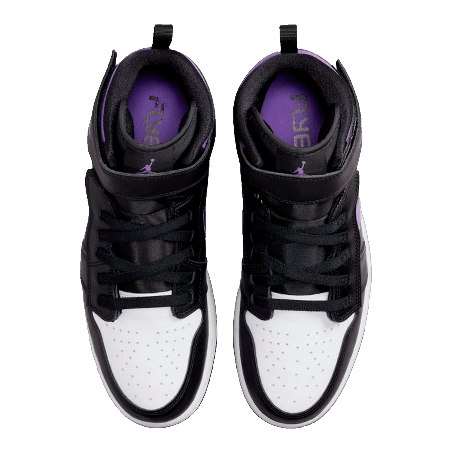 Nike Air Jordan 1 High FlyEase Black Bright Violet Oben