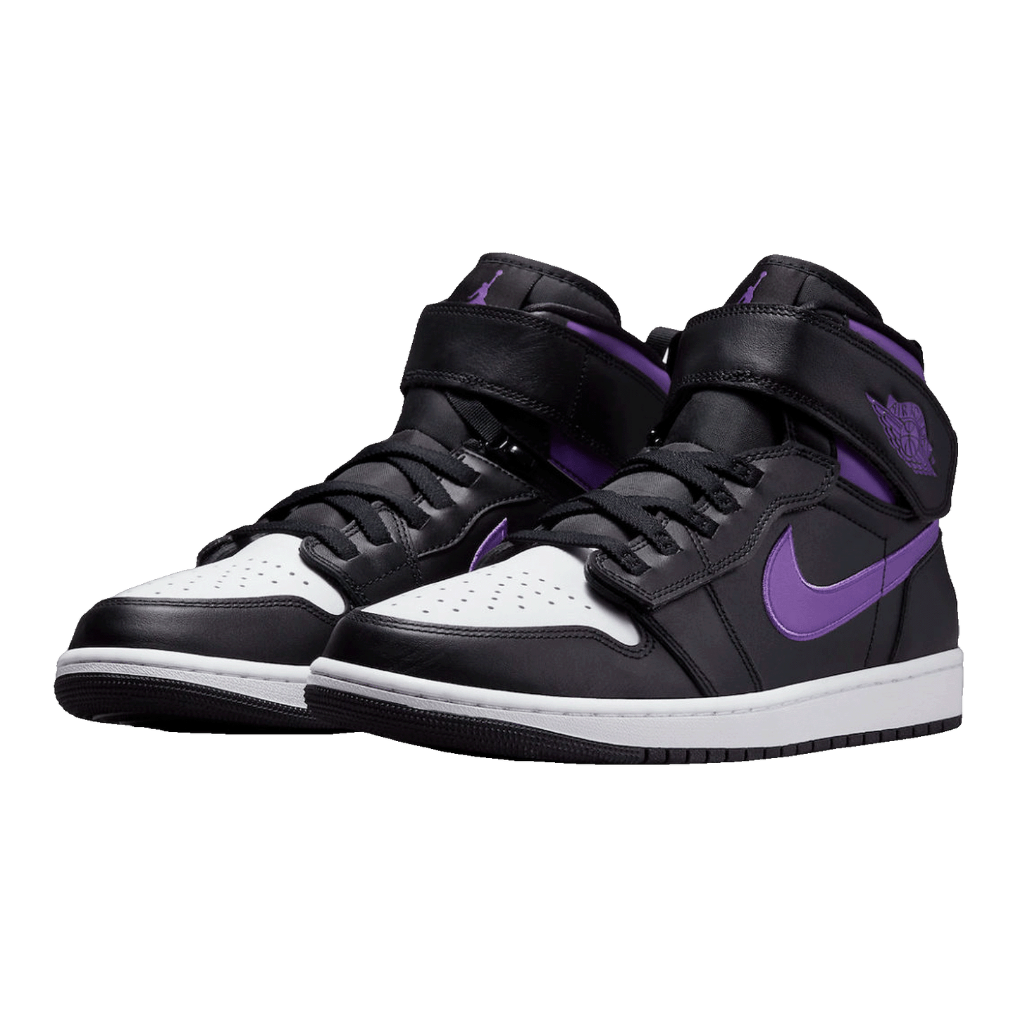 Nike Air Jordan 1 High FlyEase Black Bright Violet Side