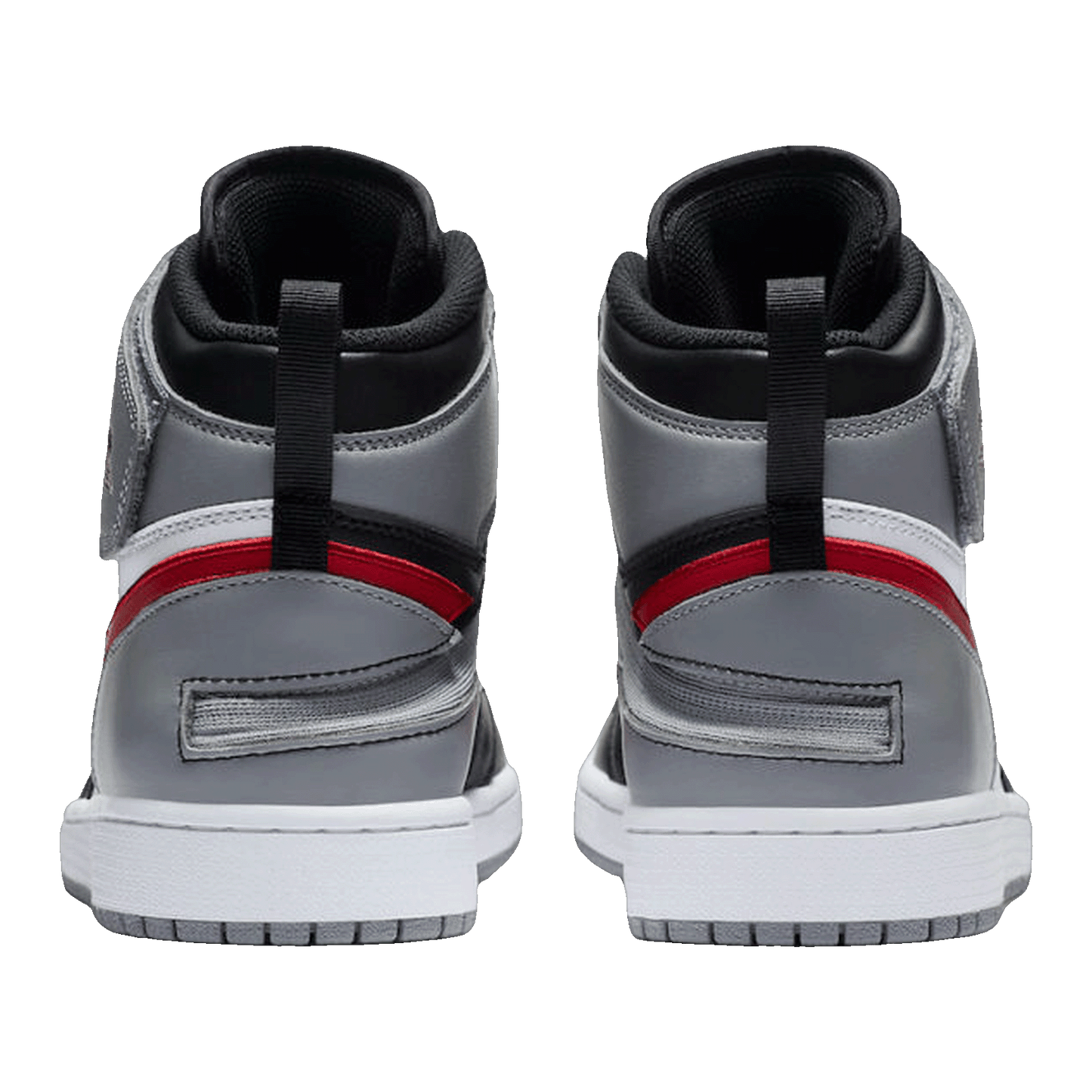 Nike Air Jordan 1 High FlyEase Black Particle Grey Gym Red Back