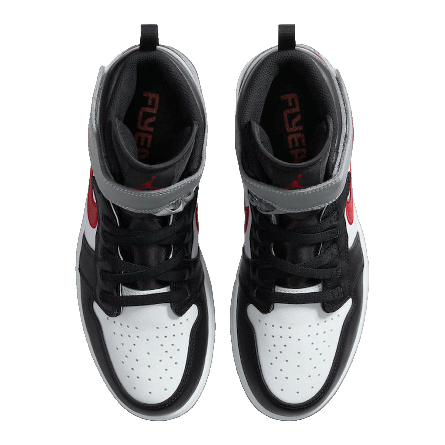Nike Air Jordan 1 High FlyEase Black Particle Grey Gym Red Oben