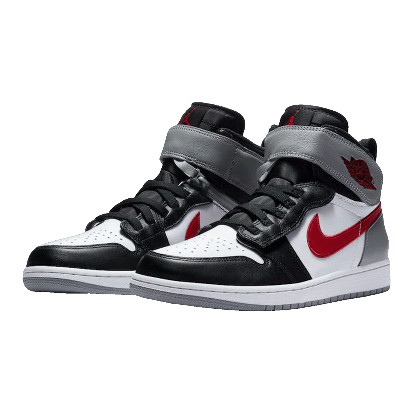 Nike Air Jordan 1 High FlyEase Black Particle Grey Gym Red Side