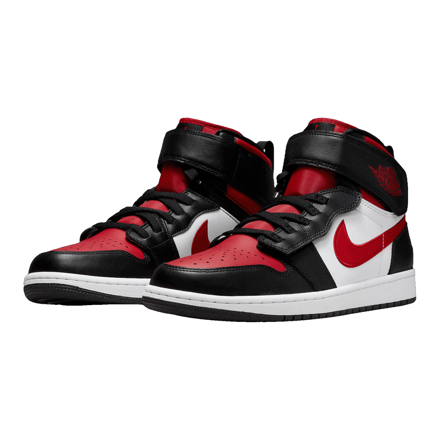 Nike Air Jordan 1 High FlyEase Black White Fire Red Side