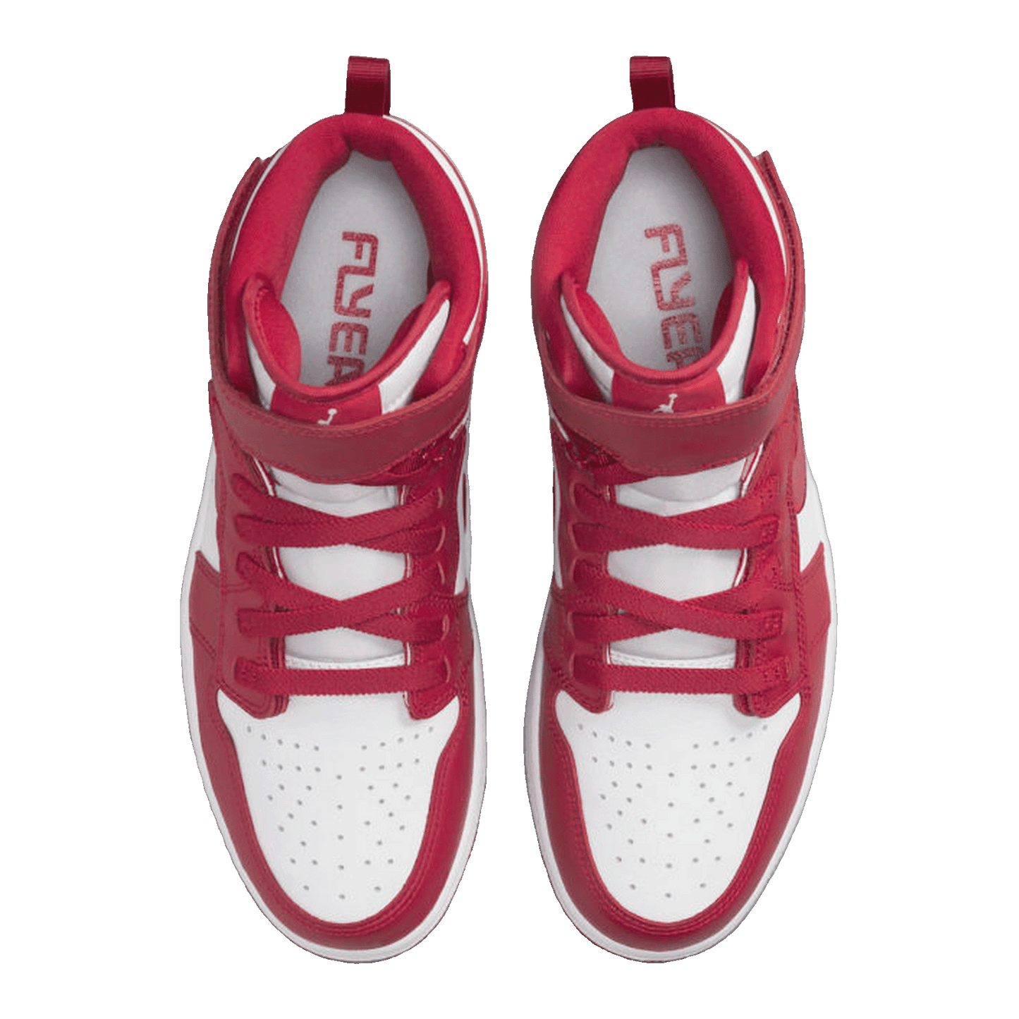 Nike Air Jordan 1 High FlyEase White Cardinal Red Oben
