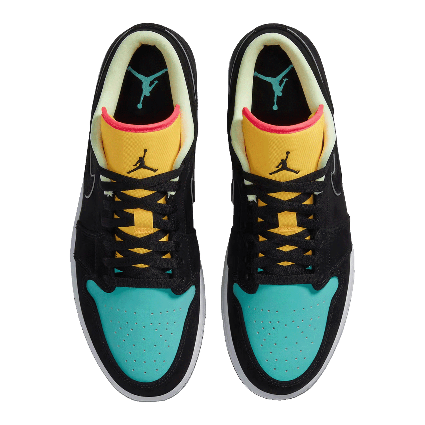 Nike Air Jordan 1 Low Black Aurora Green Laser Orange Oben