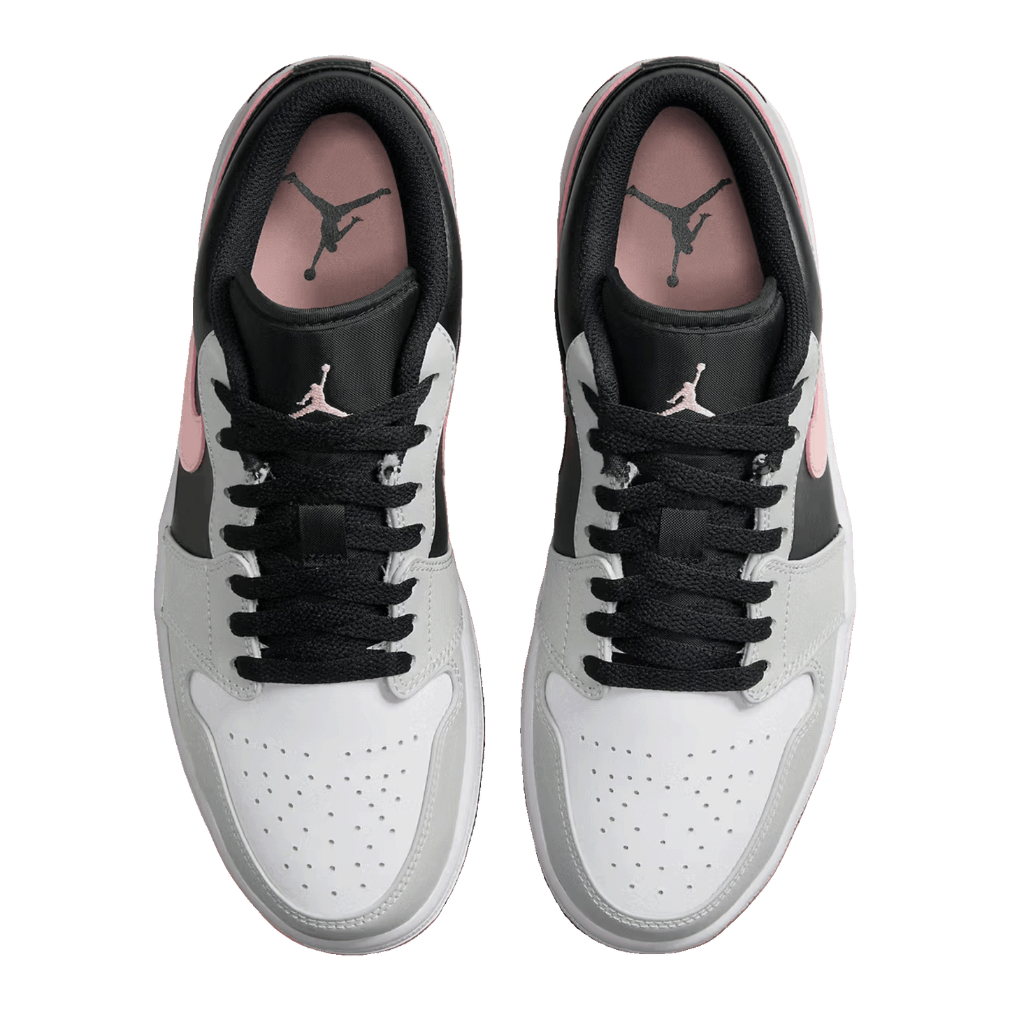 Nike Air Jordan 1 Low Black Grey Pink (GS) Oben