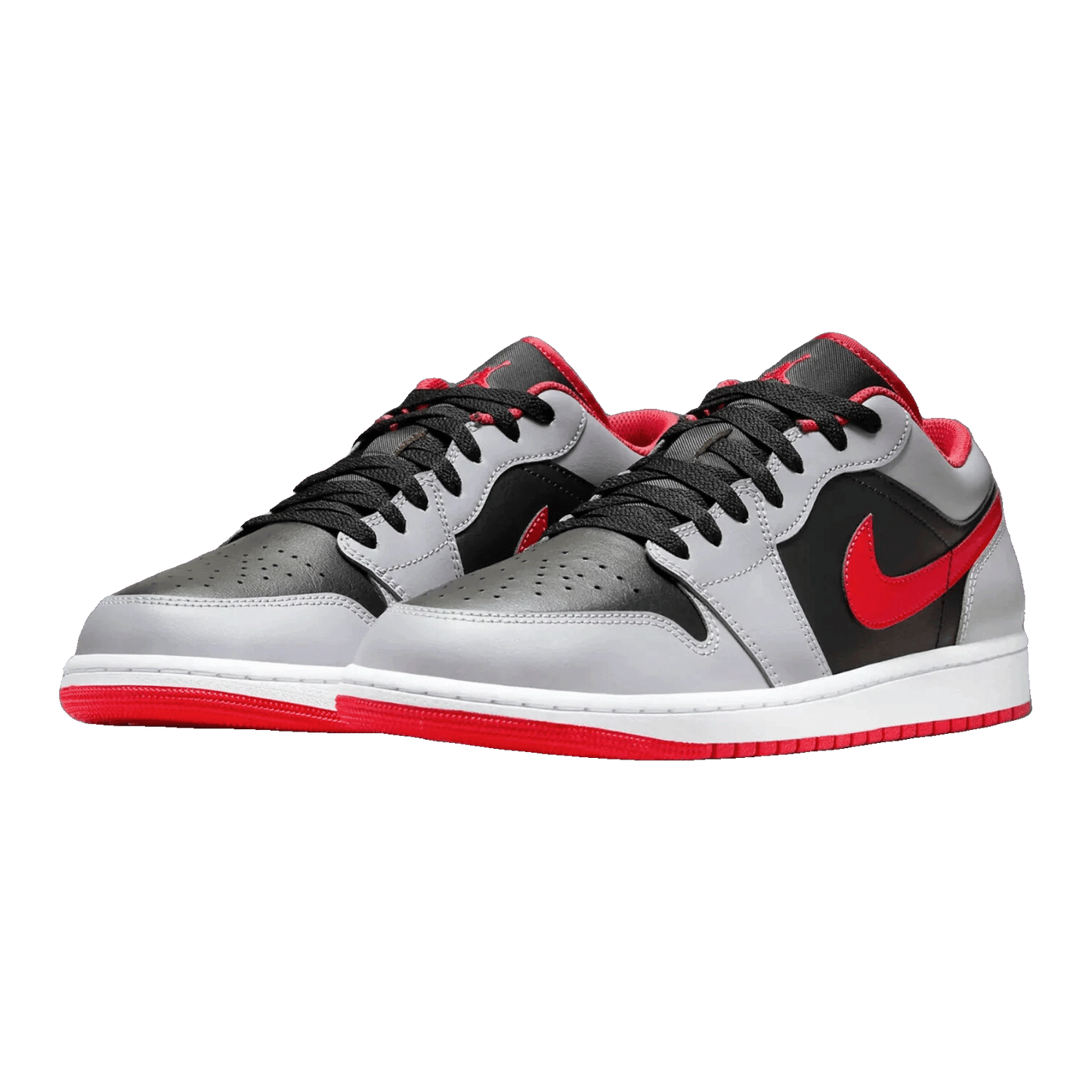 Nike Air Jordan 1 Low Black Light Smoke Grey Gym Red Side
