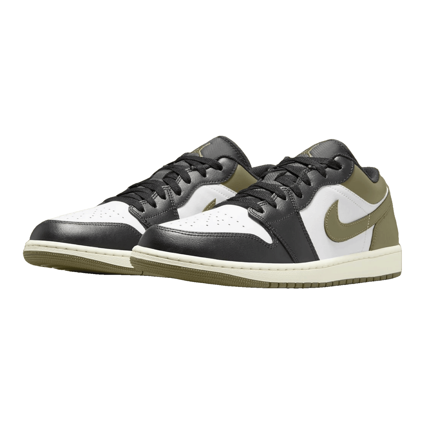 Nike Air Jordan 1 Low Black Toe Medium Olive (GS) Side