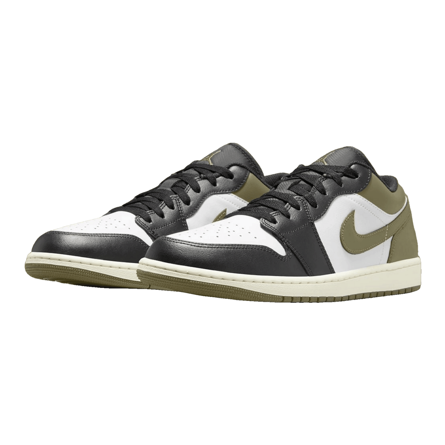 Nike Air Jordan 1 Low Black Toe Medium Olive Side