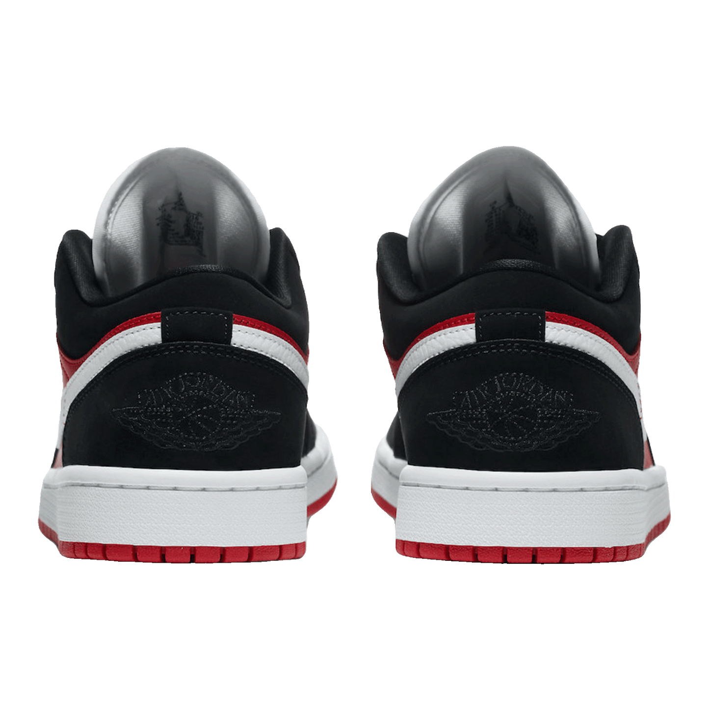 Nike Air Jordan 1 Low Black White Gym Red (W) Back