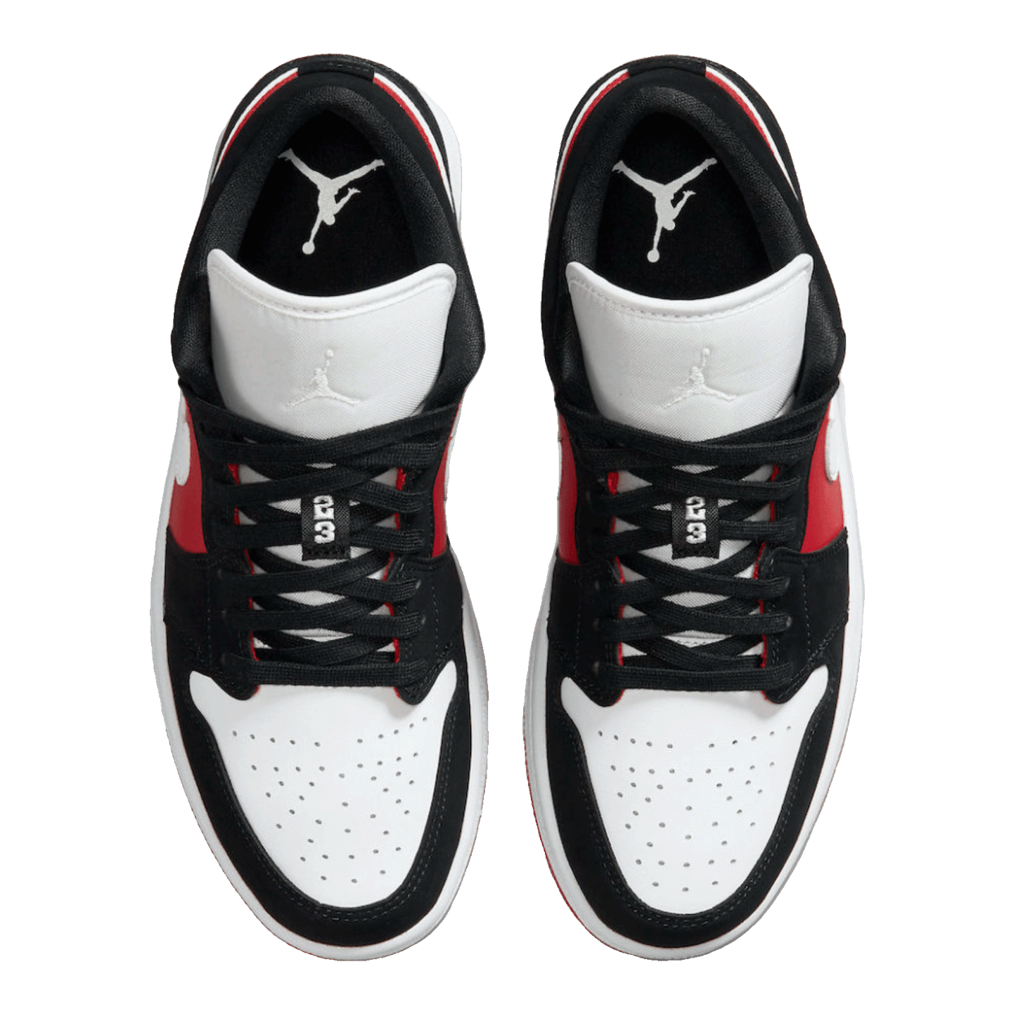 Nike Air Jordan 1 Low Black White Gym Red (W) Oben
