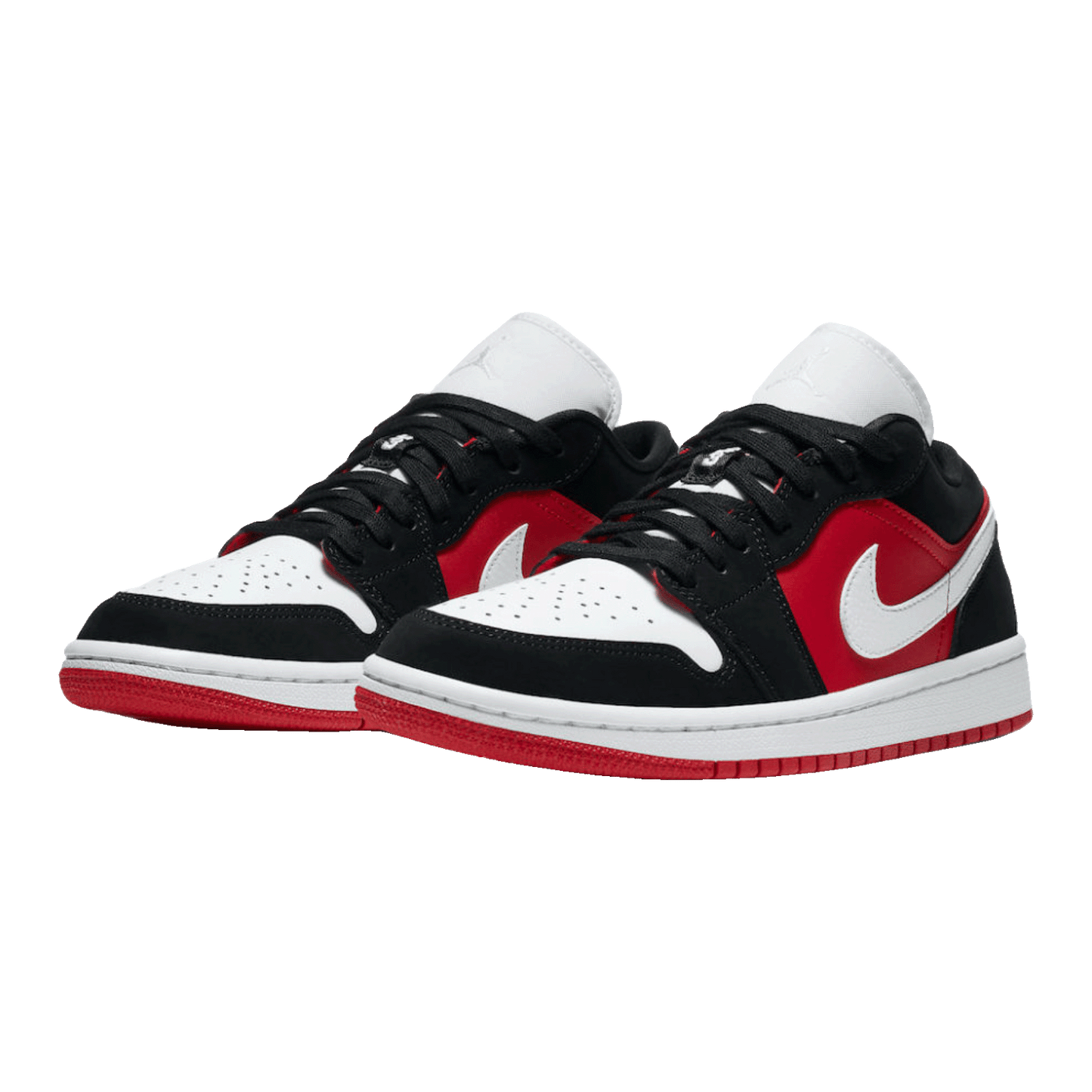 Nike Air Jordan 1 Low Black White Gym Red (W) Side