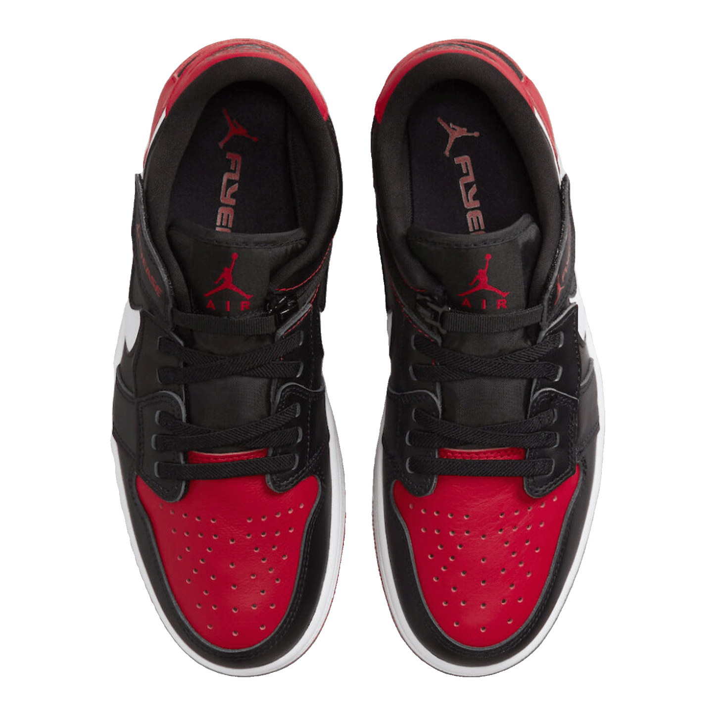 Nike Air Jordan 1 Low FlyEase Black White Gym Red Oben