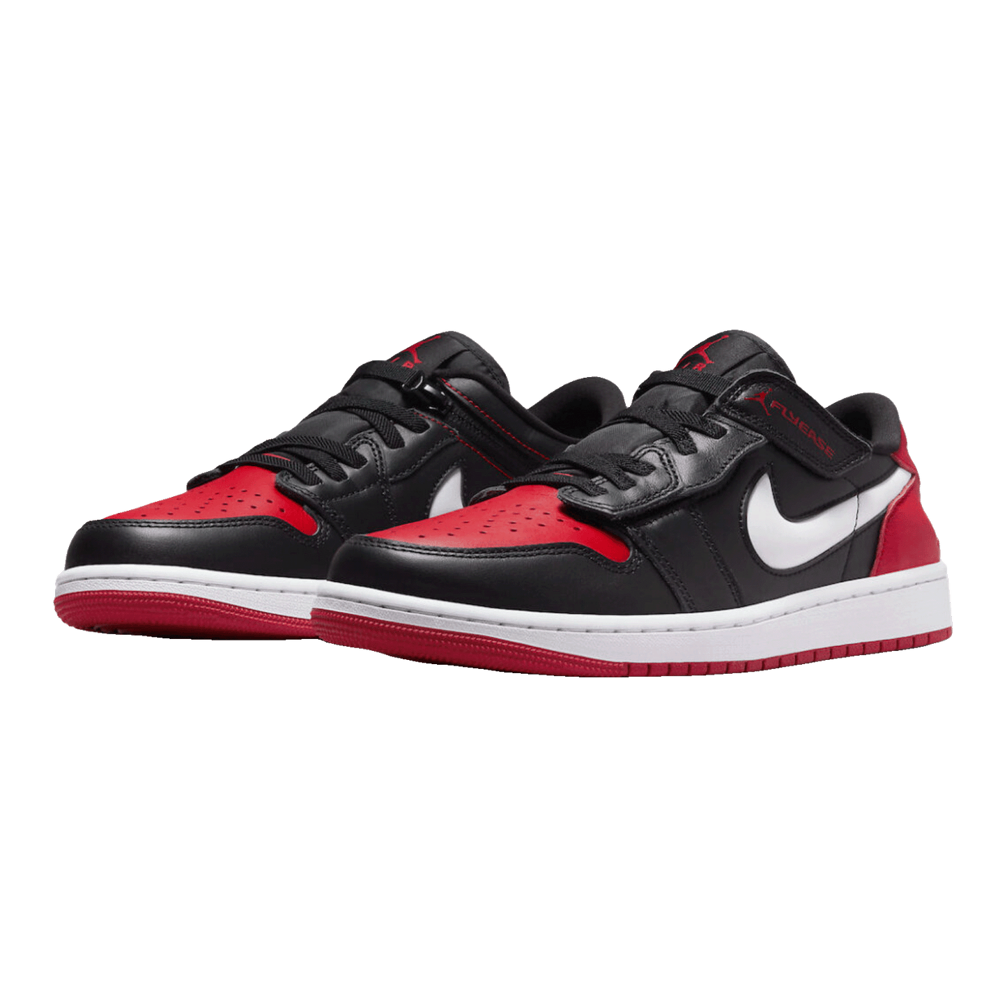 Nike Air Jordan 1 Low FlyEase Black White Gym Red Side