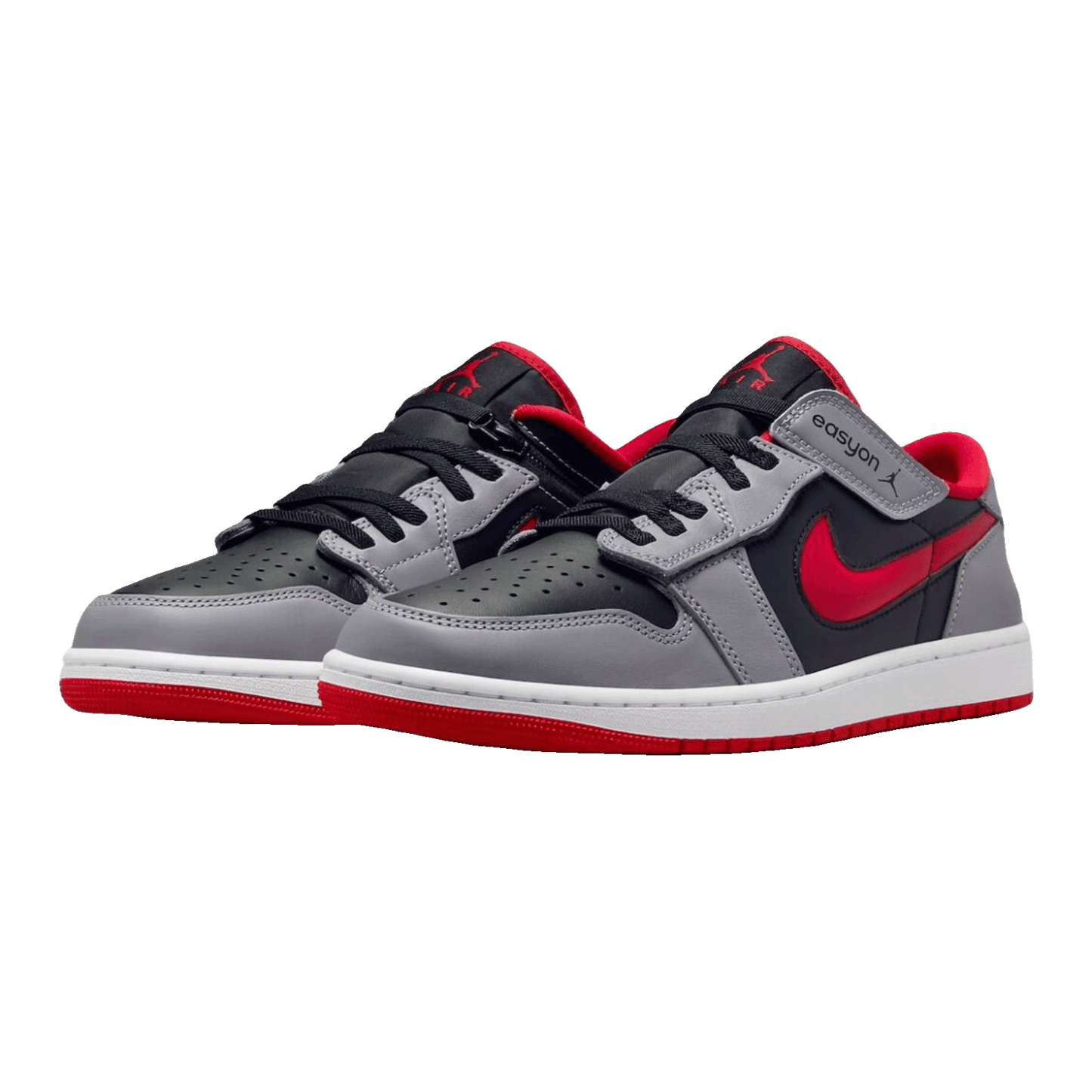 Nike Air Jordan 1 Low Flyease Fire Red Cement Grey Side